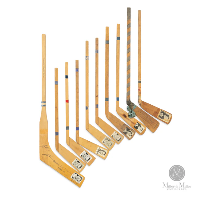 1940s-60s Maple Leaf Gardens Mini Stick Collection w/ Signatures (10)