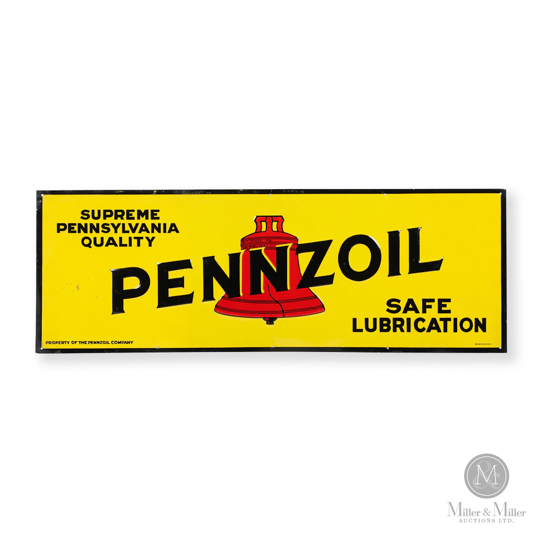 Pennzoil Motor Oil Safe Lubrication Sign