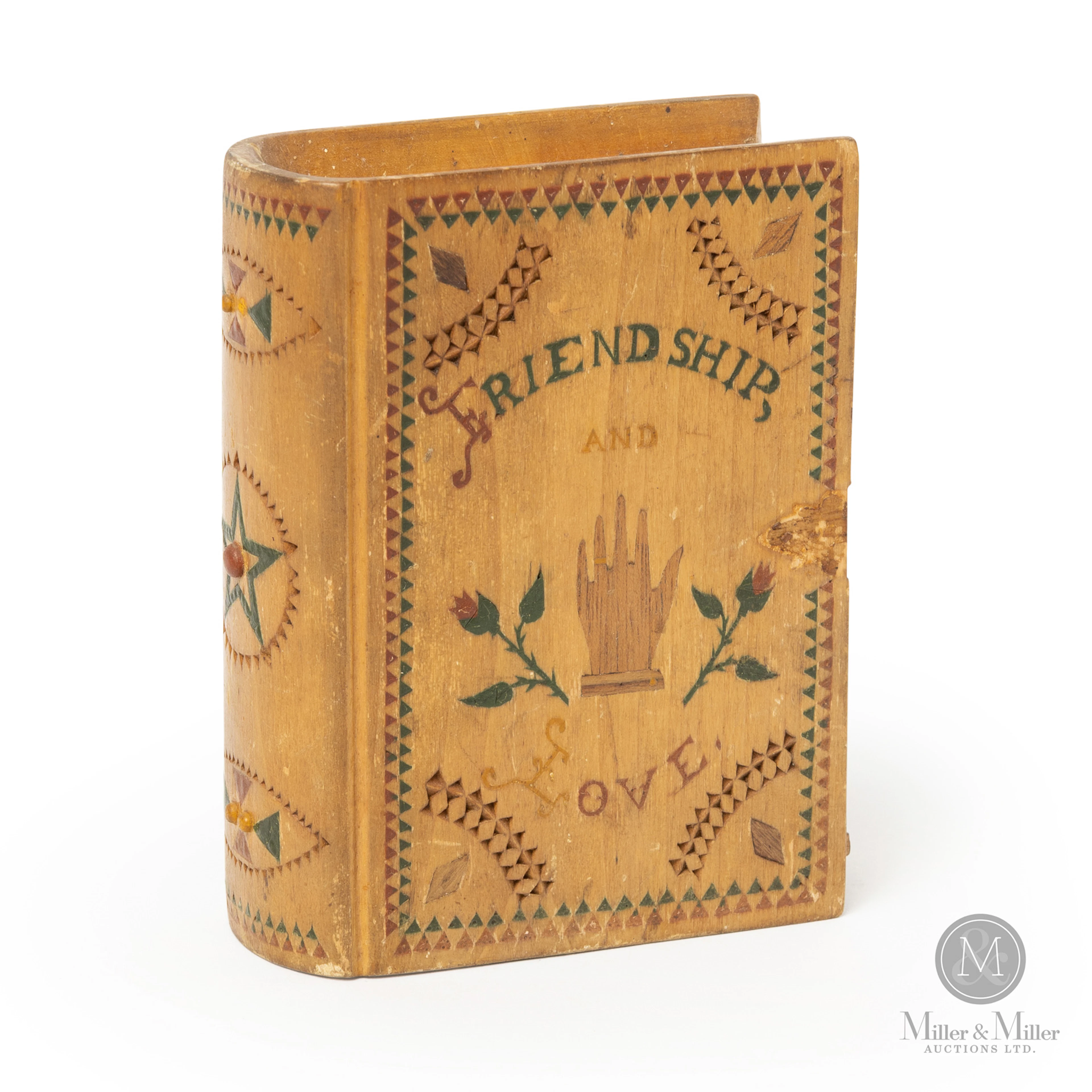 "Friendship and Love" Spruce Gum Box Lunenburg County