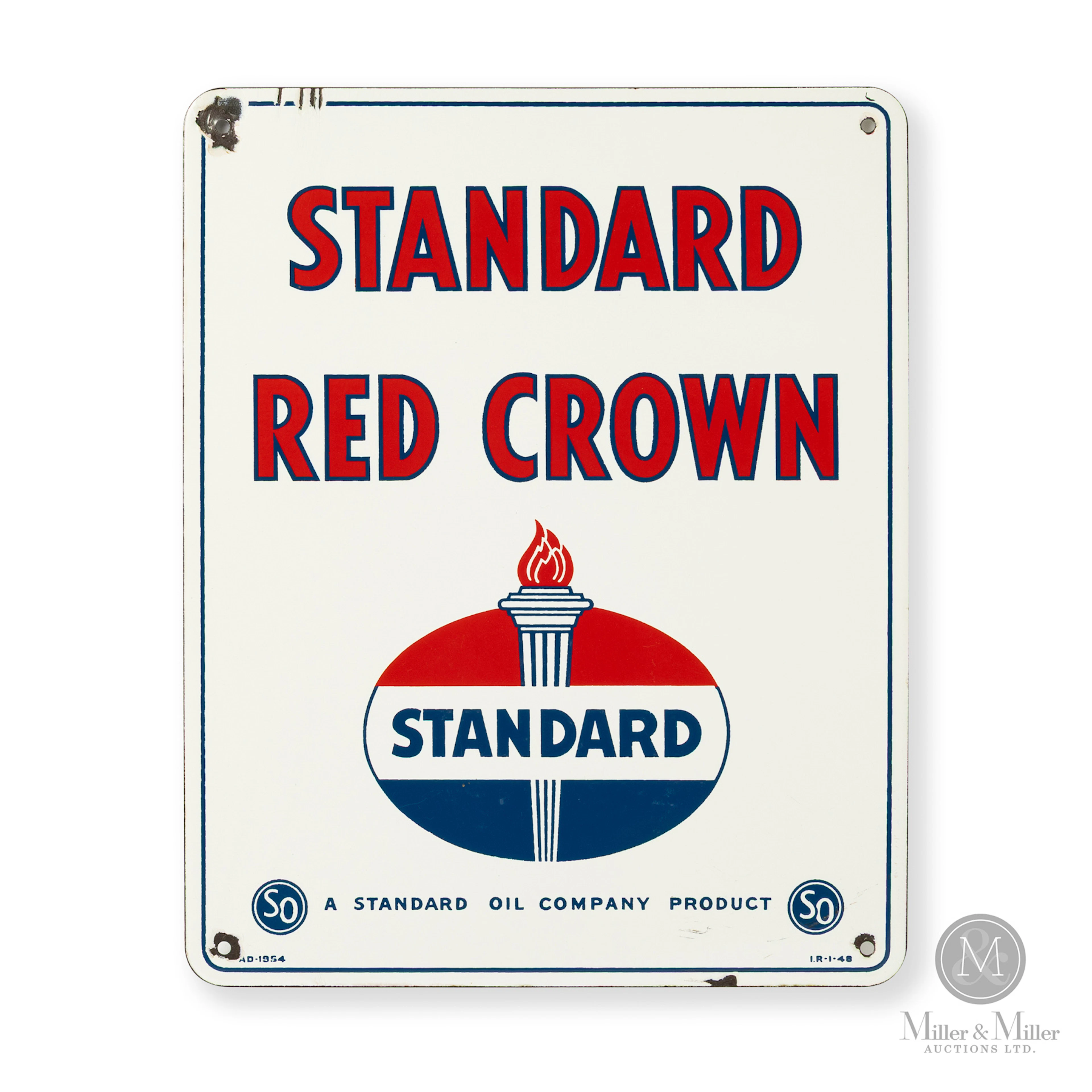 Standard Red Crown Gas Pump Sign