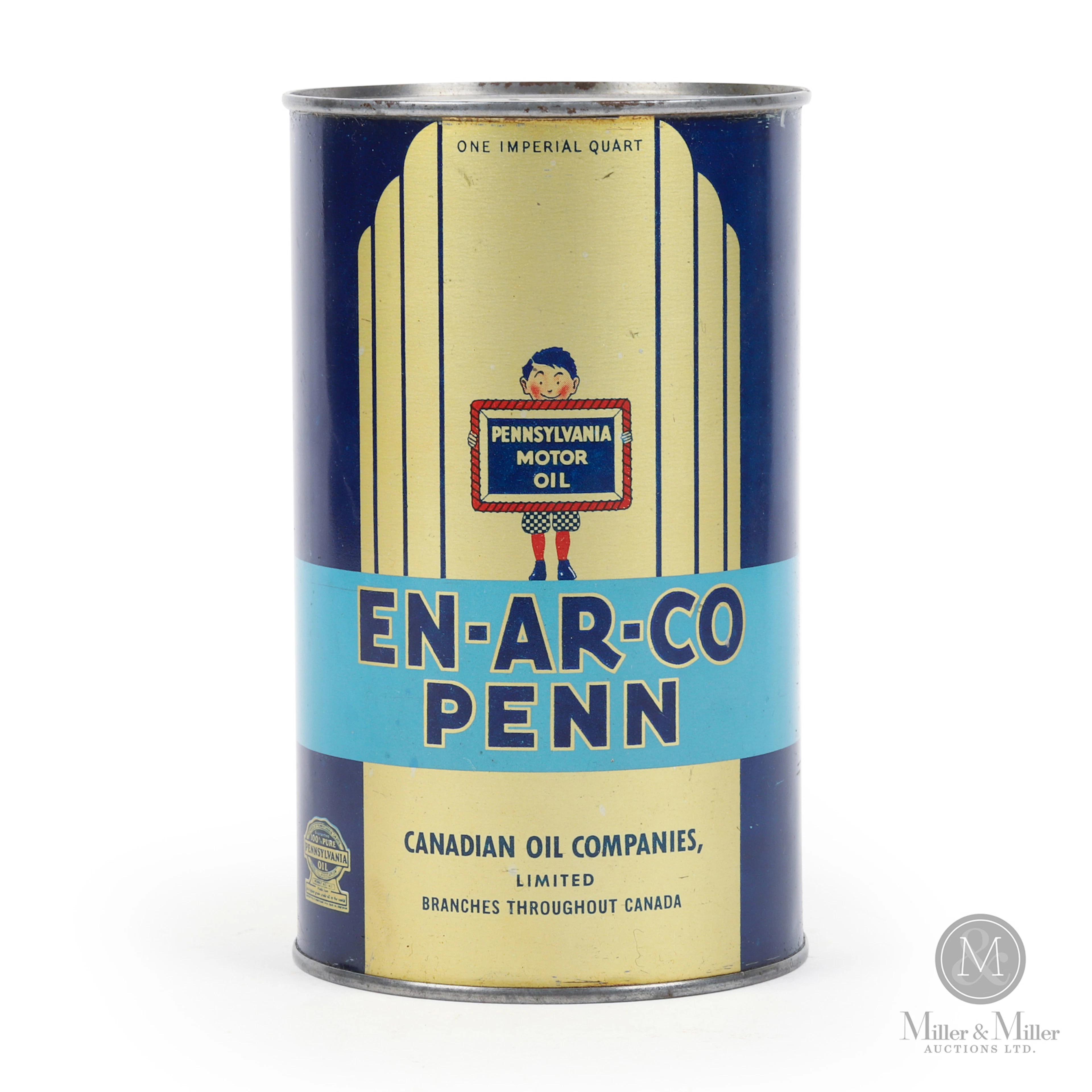 En-ar-co Penn Motor Oil Imperial Quart can