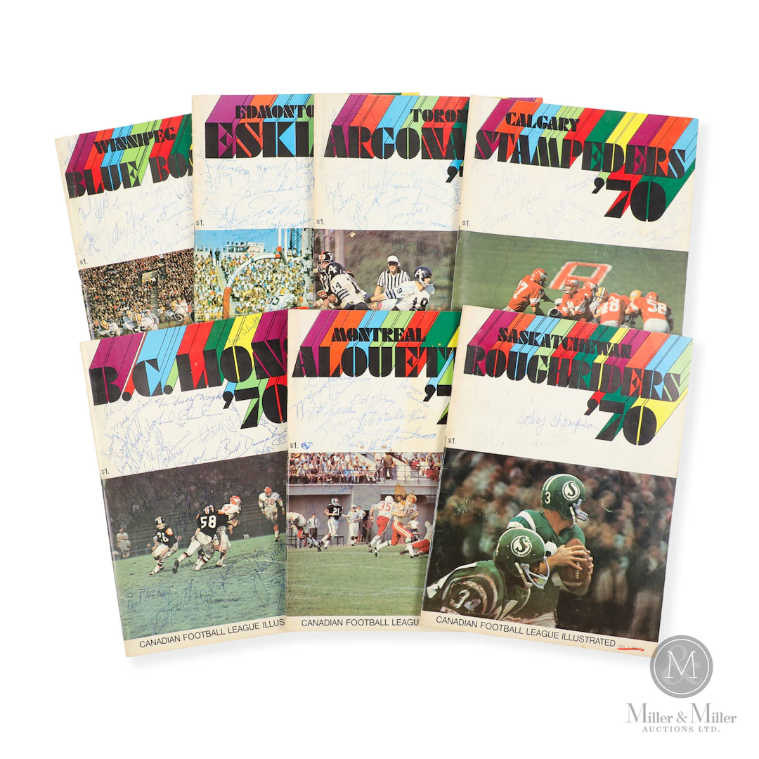 1970 Team Signed CFL Programs (7)