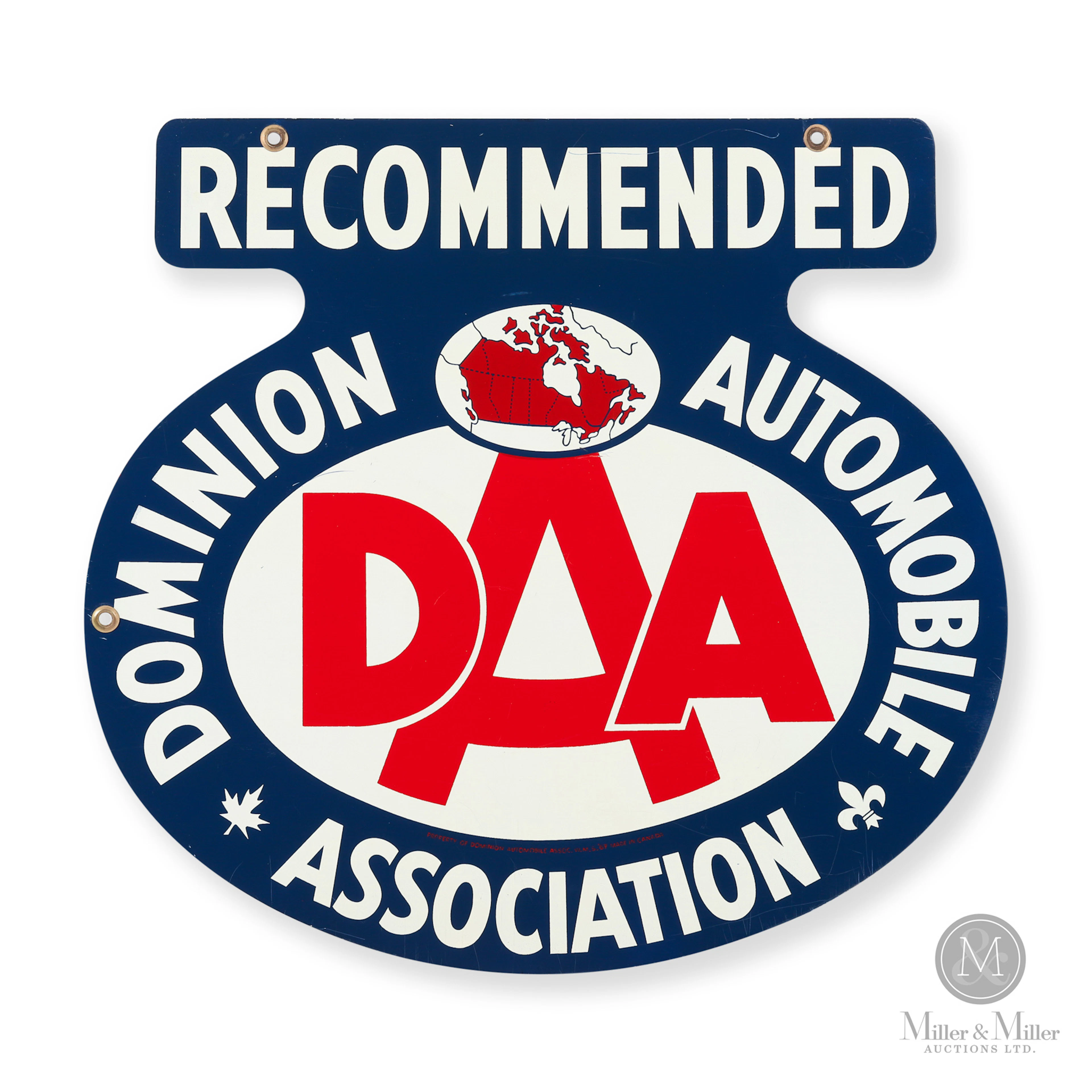 Dominion Automobile Association DAA Sign