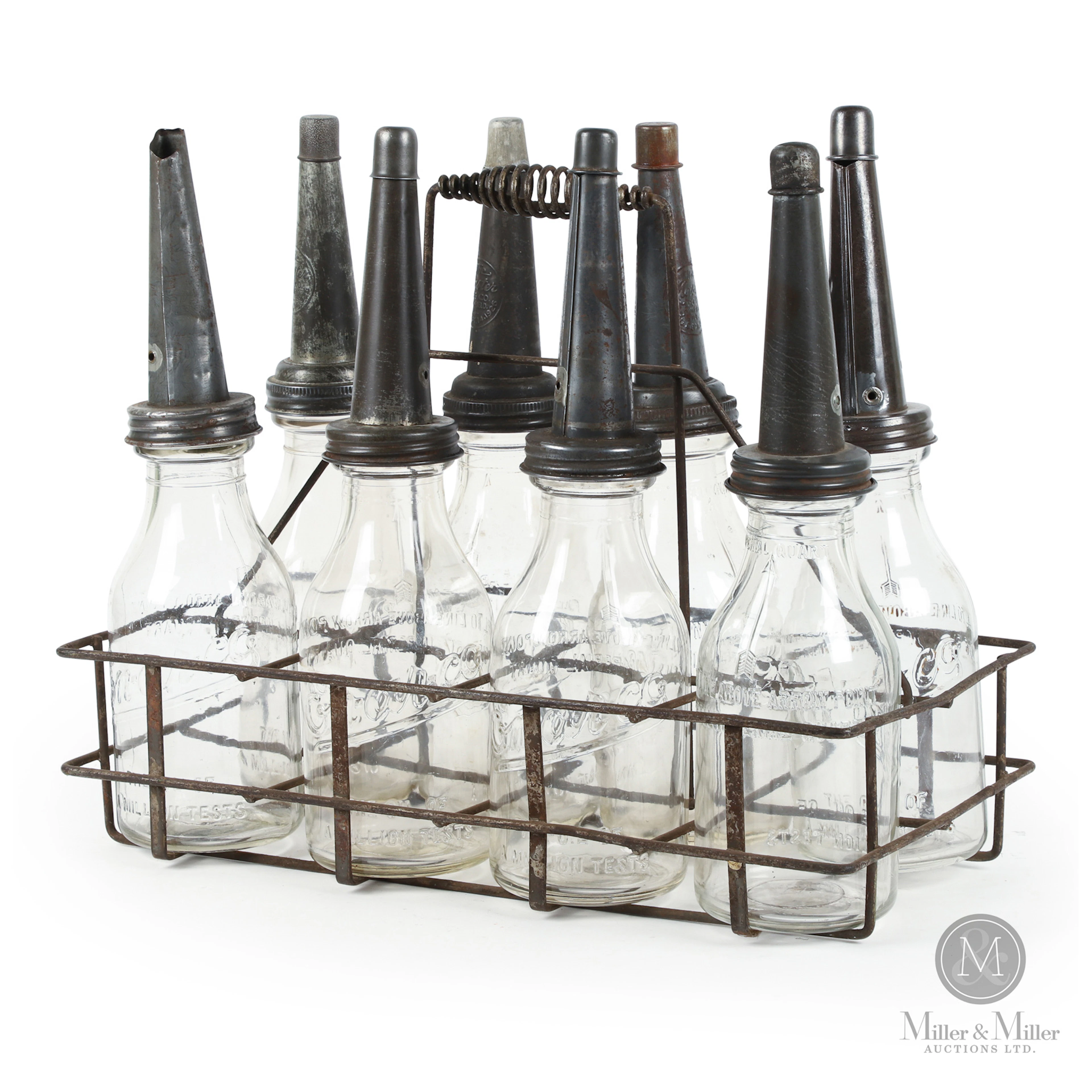 En-ar-co Motor Oil Quart Bottles in Carrier