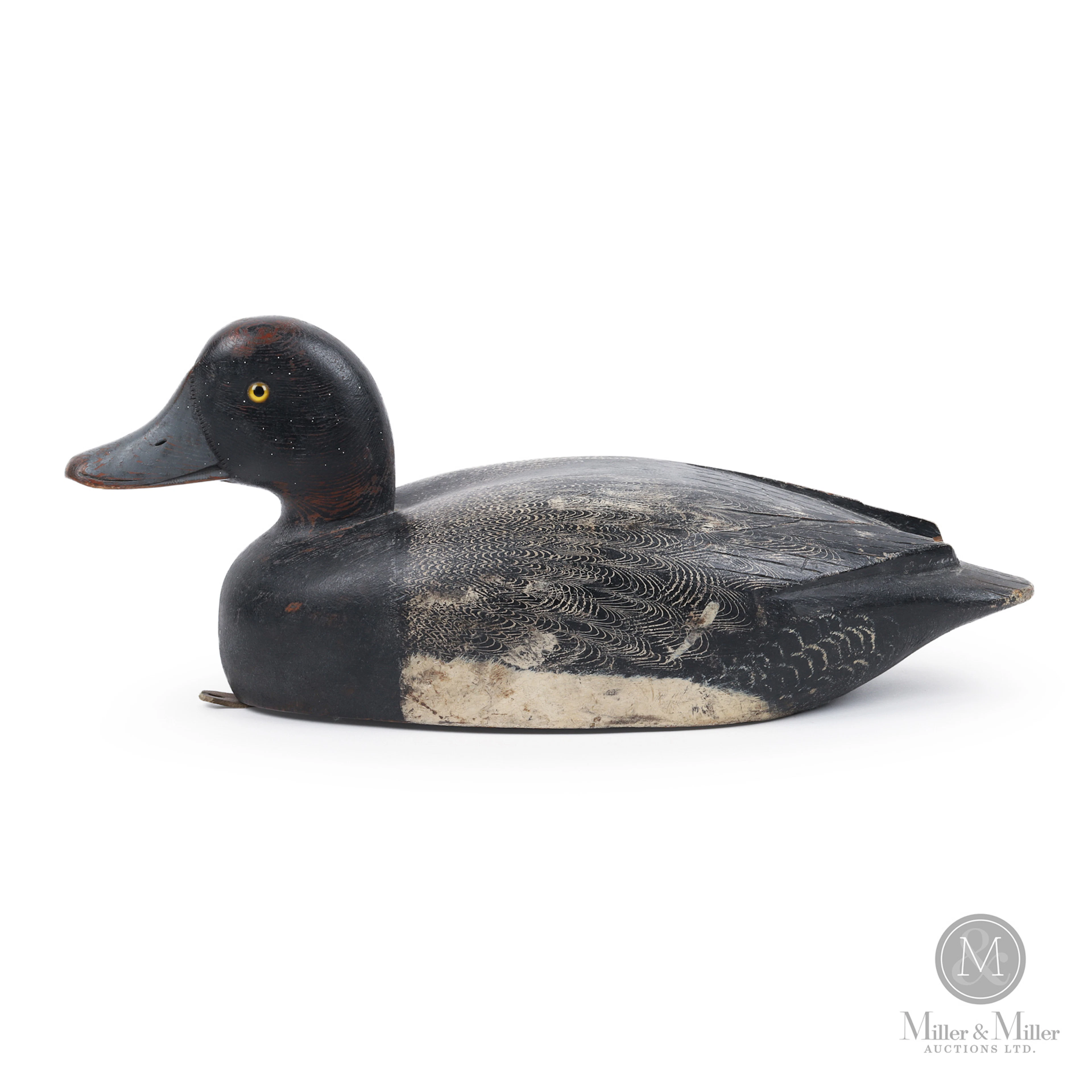 D. W. "Davey" Nichol Bluebill Drake Decoy
