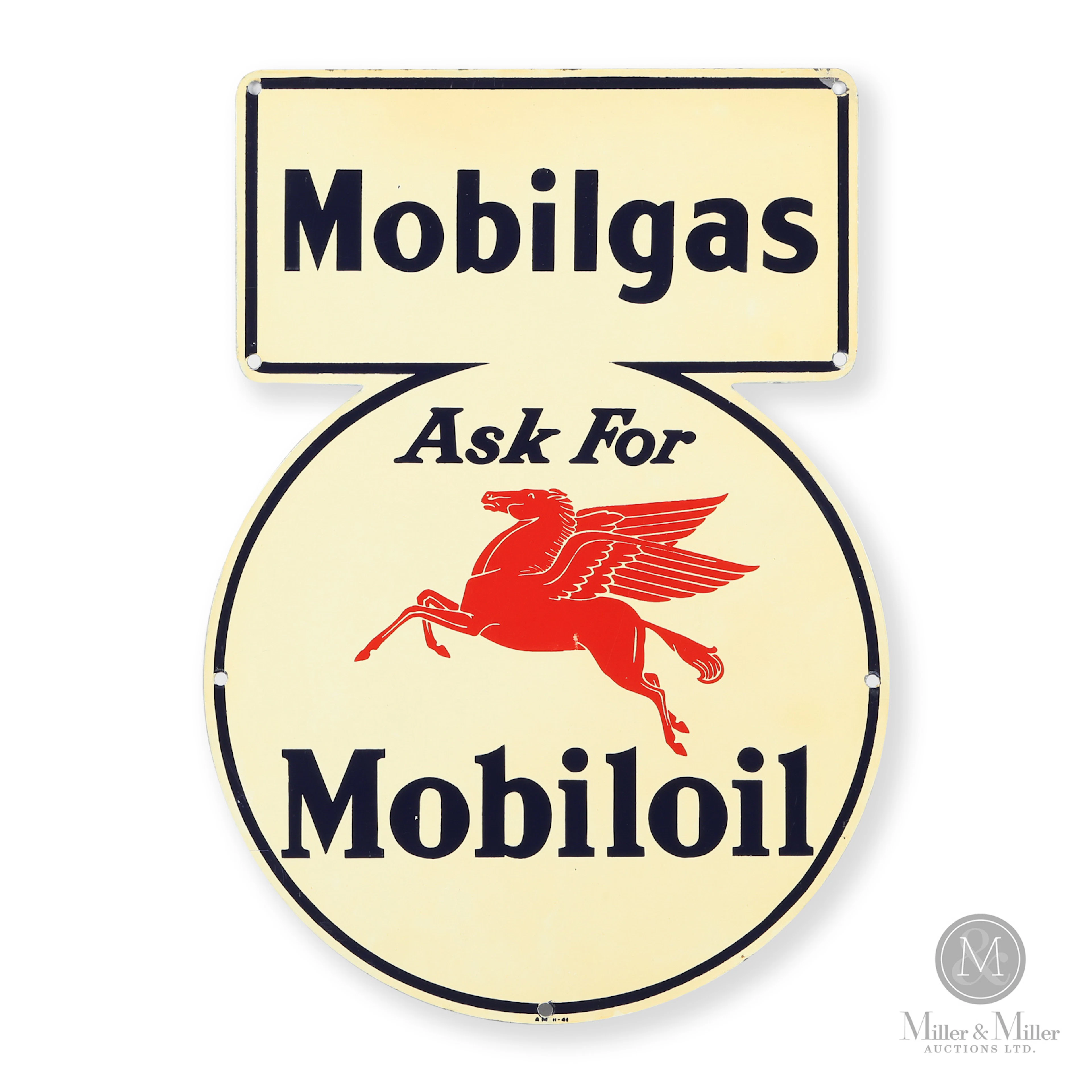 Mobilgas Mobiloil Keyhole Sign