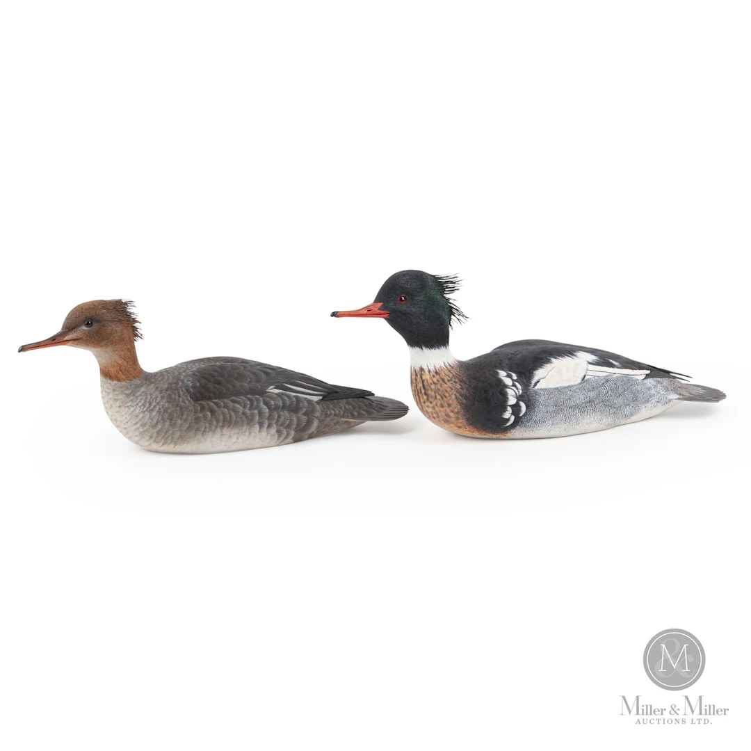 Habbart Dean Merganser Pair of Decoys
