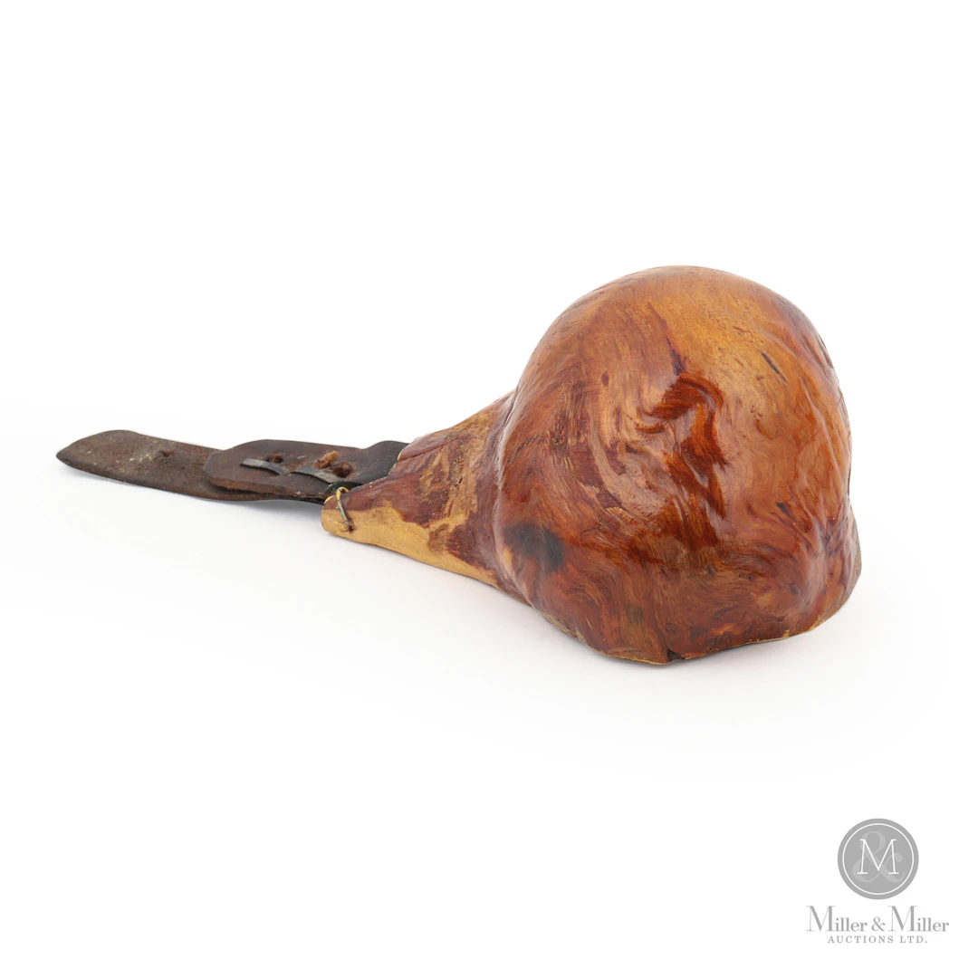 Early Burl Carved Canoe Cup