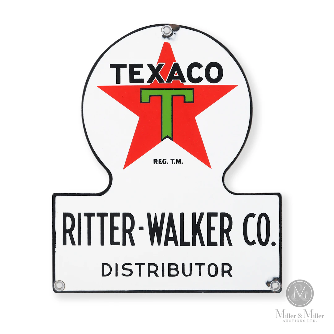 Texaco Keyhole Distributor Sign