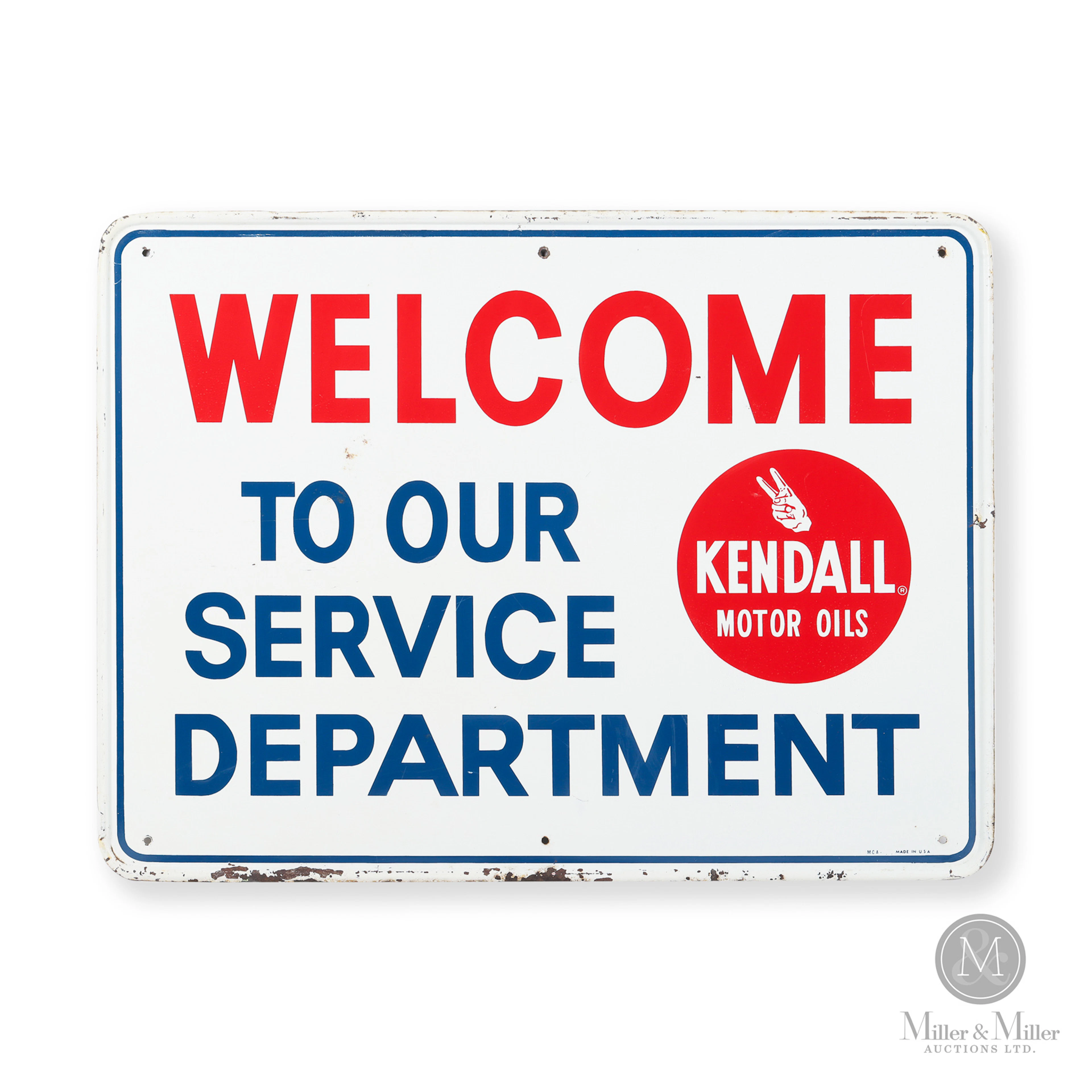 Kendall Motor Oils Welcome Sign