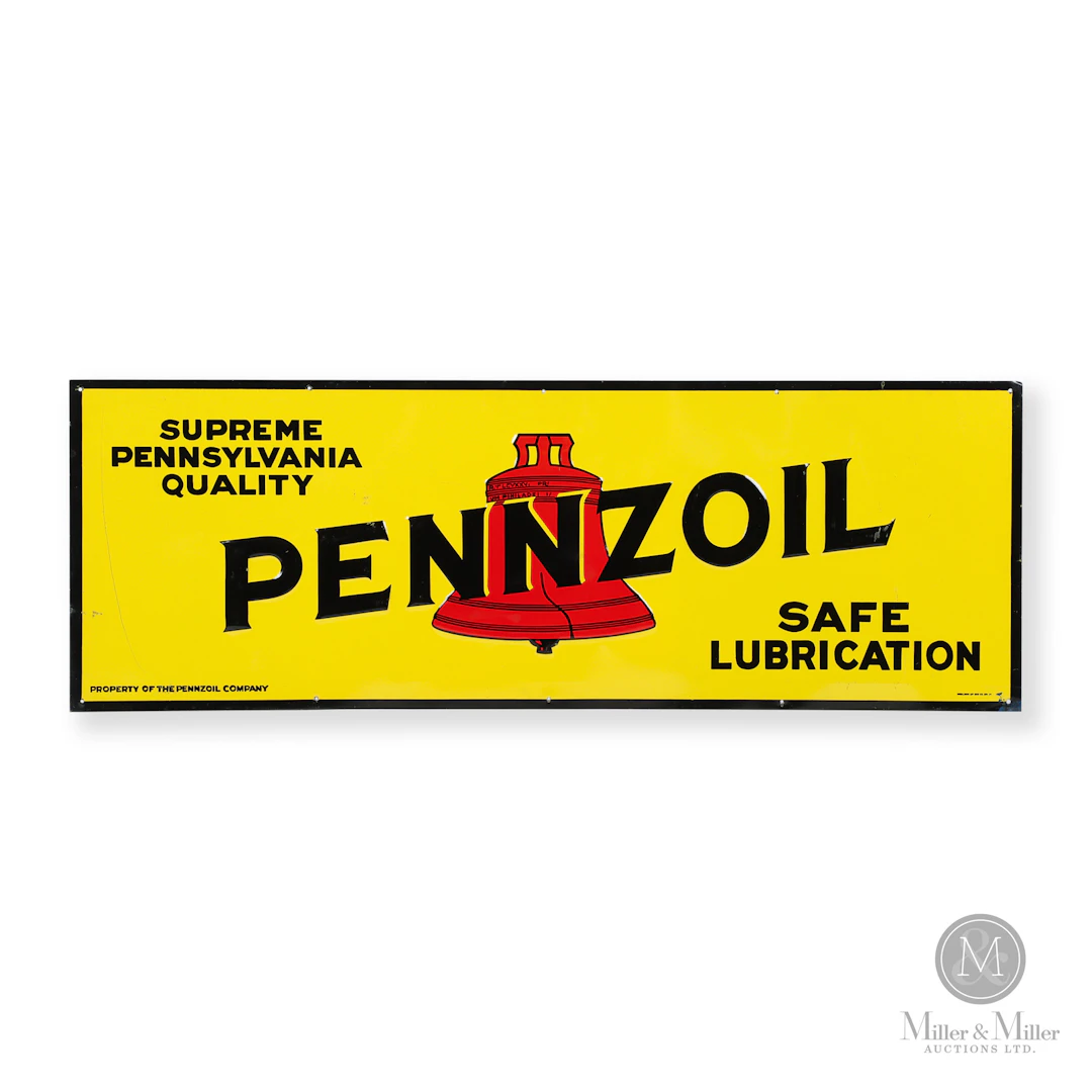 Pennzoil Motor Oil Safe Lubrication Sign