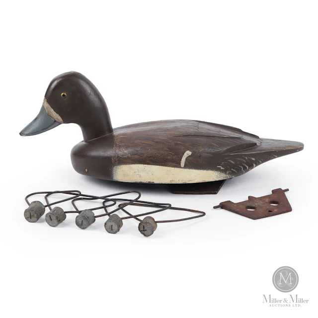 Hugh Johnson Blue Bill Decoy and early Nichols Weights