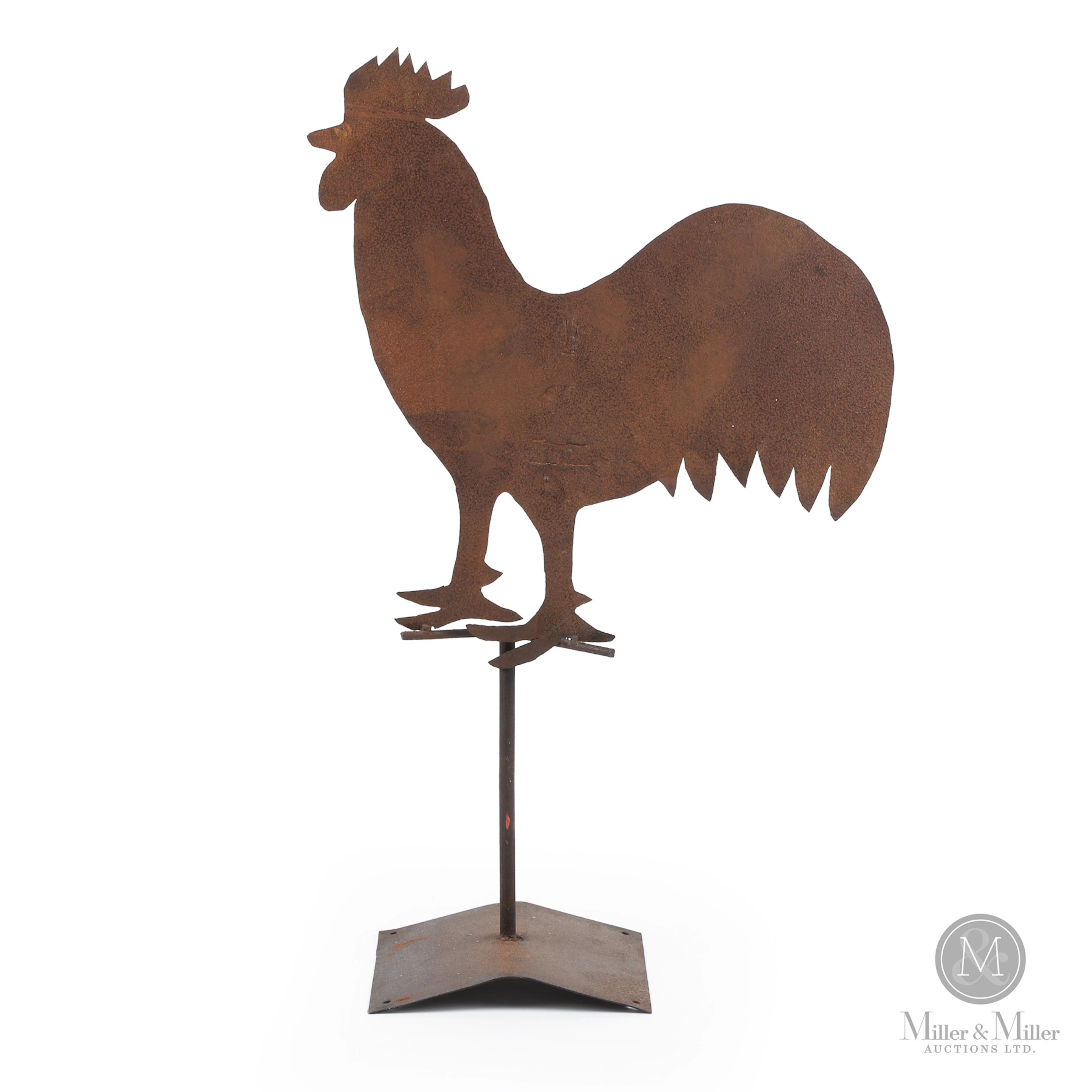 Girouette coq en tôle / Sheet Metal Rooster Weathervane