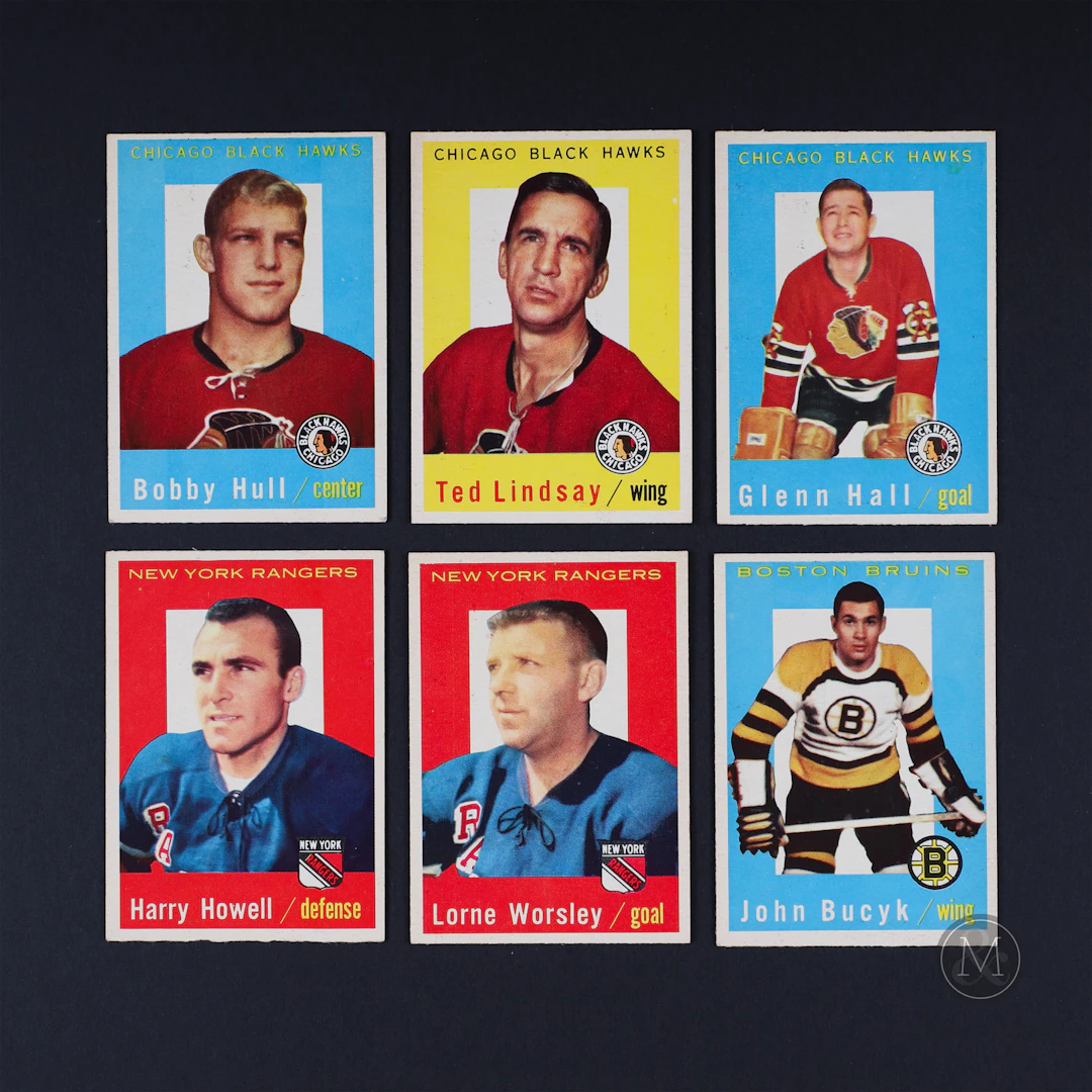 1959 Topps Hockey Partial Set (38/66) w/ Duplicates (5)