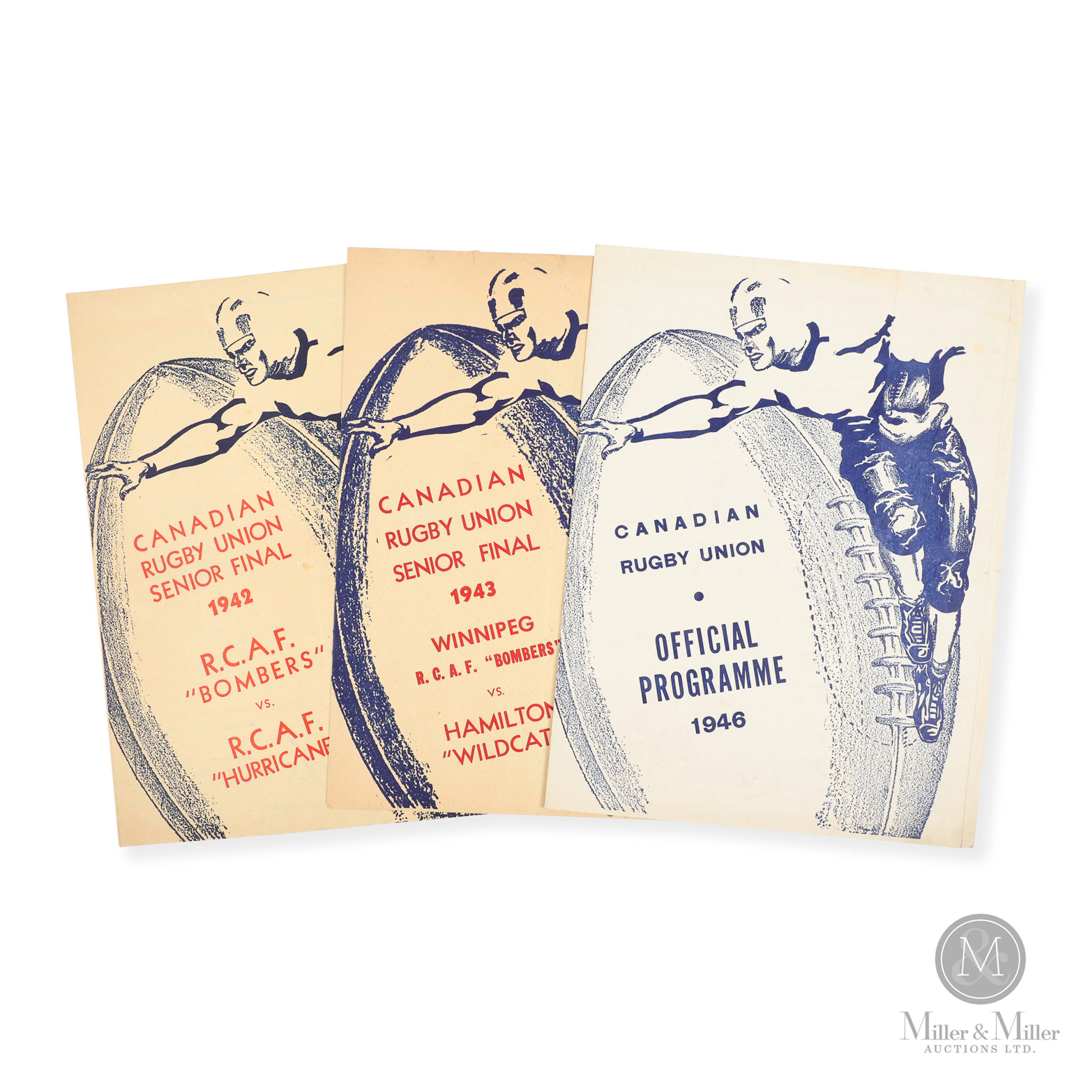 1942 '43 and '46 Grey Cup Final Programs (3)