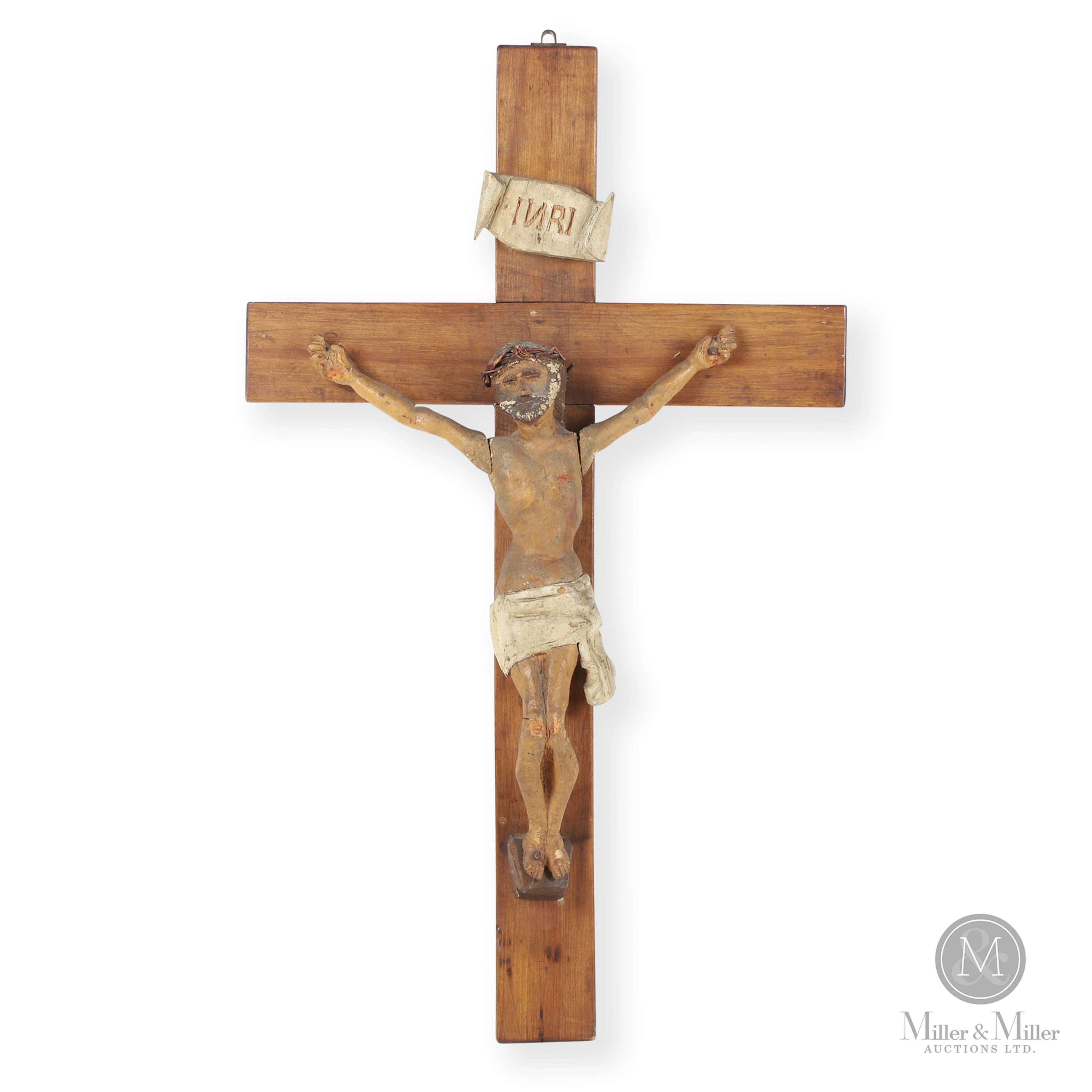 Carved Quebec Crucifix