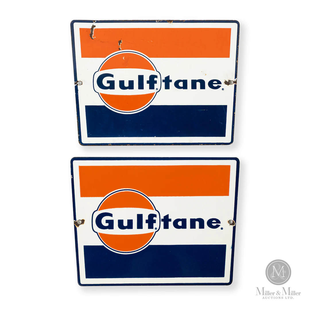 Gulftane Gas Pump Sign Set