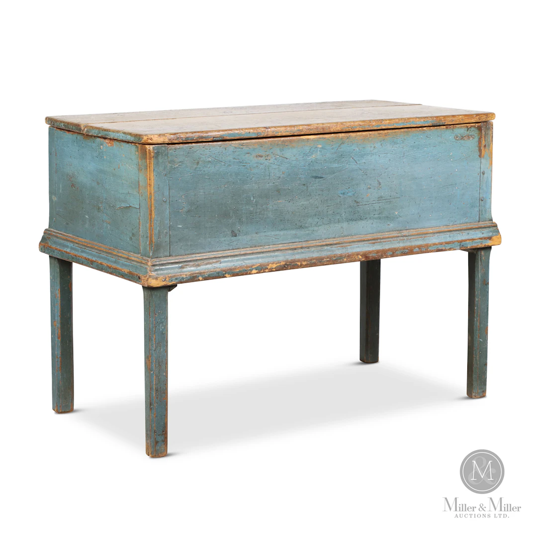 Blue Painted Dough Box