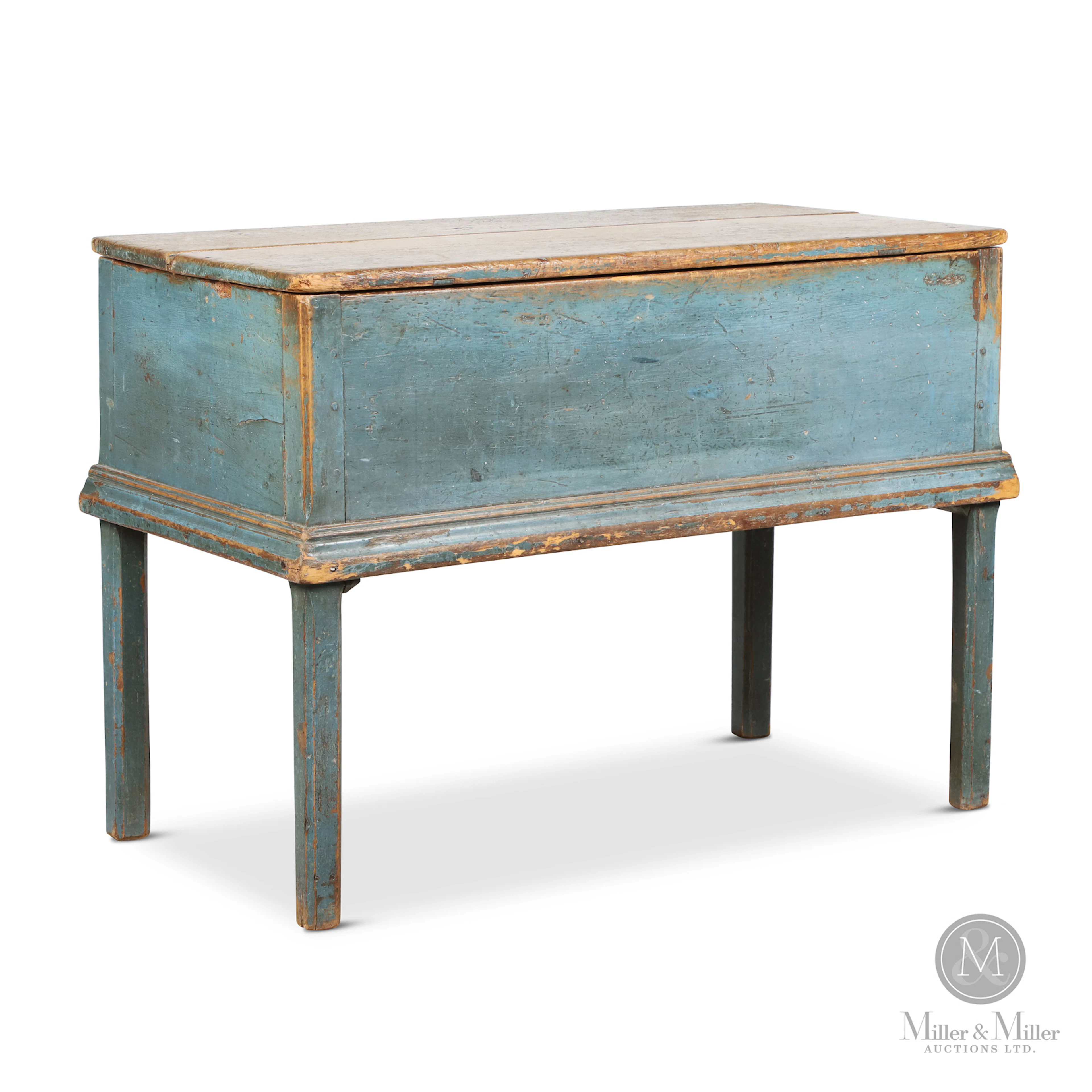 Blue Painted Dough Box