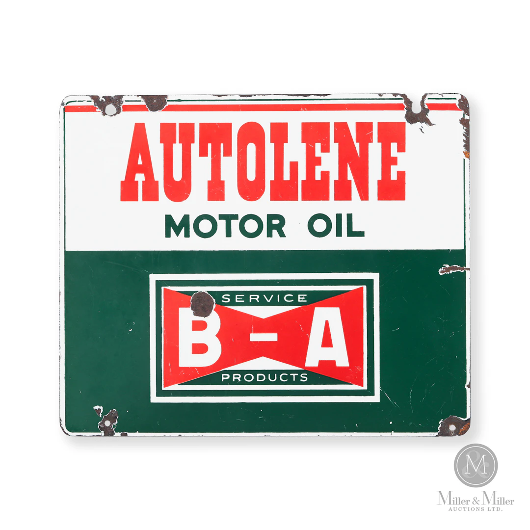British American Autolene Motor Oil Rack Sign