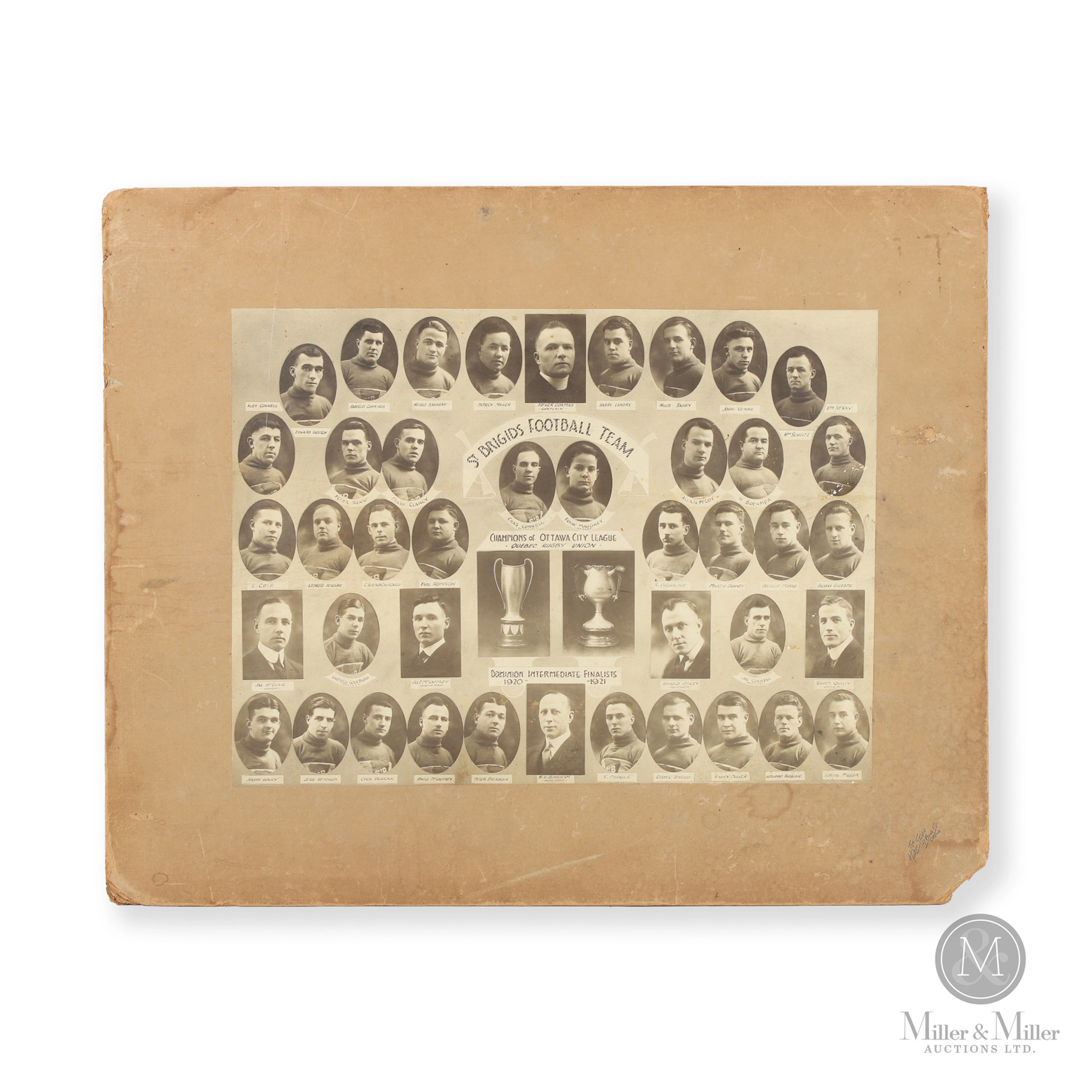 1920-21 St. Bridges Football Team Photo w/ Clancy