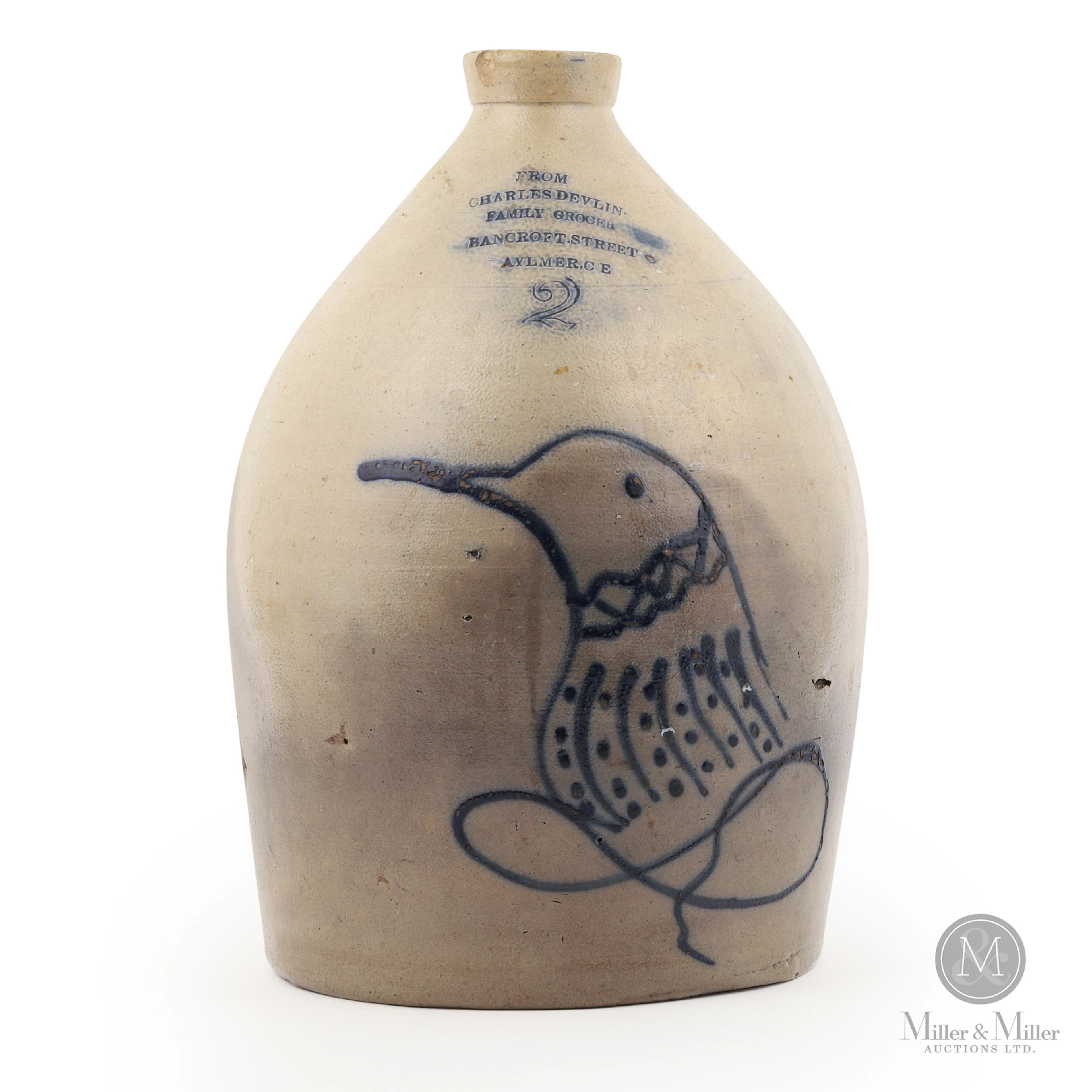 Devlin, Aylmer CE, 2 Gal Bird Jug