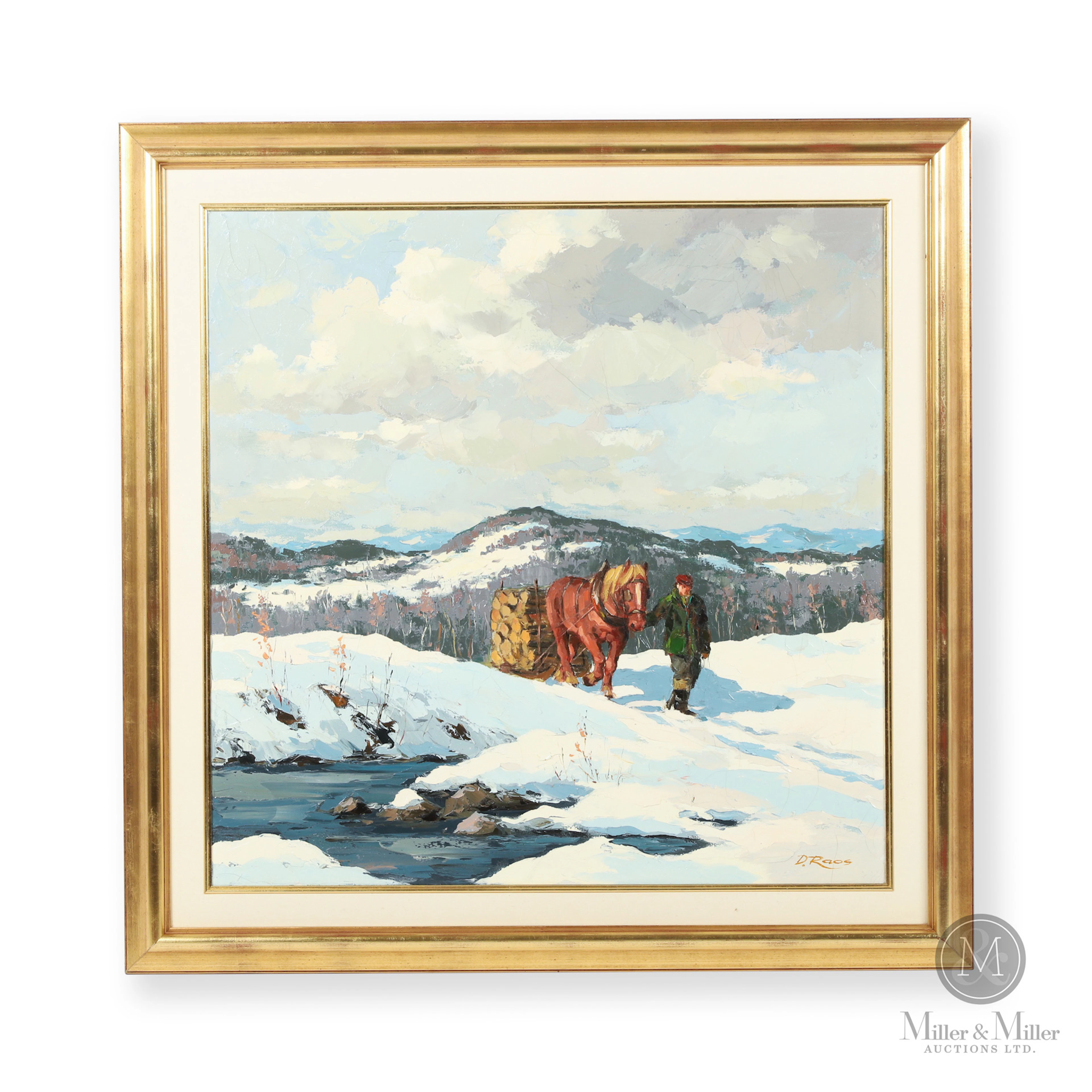 D. Raos — Horse Hauling Wood