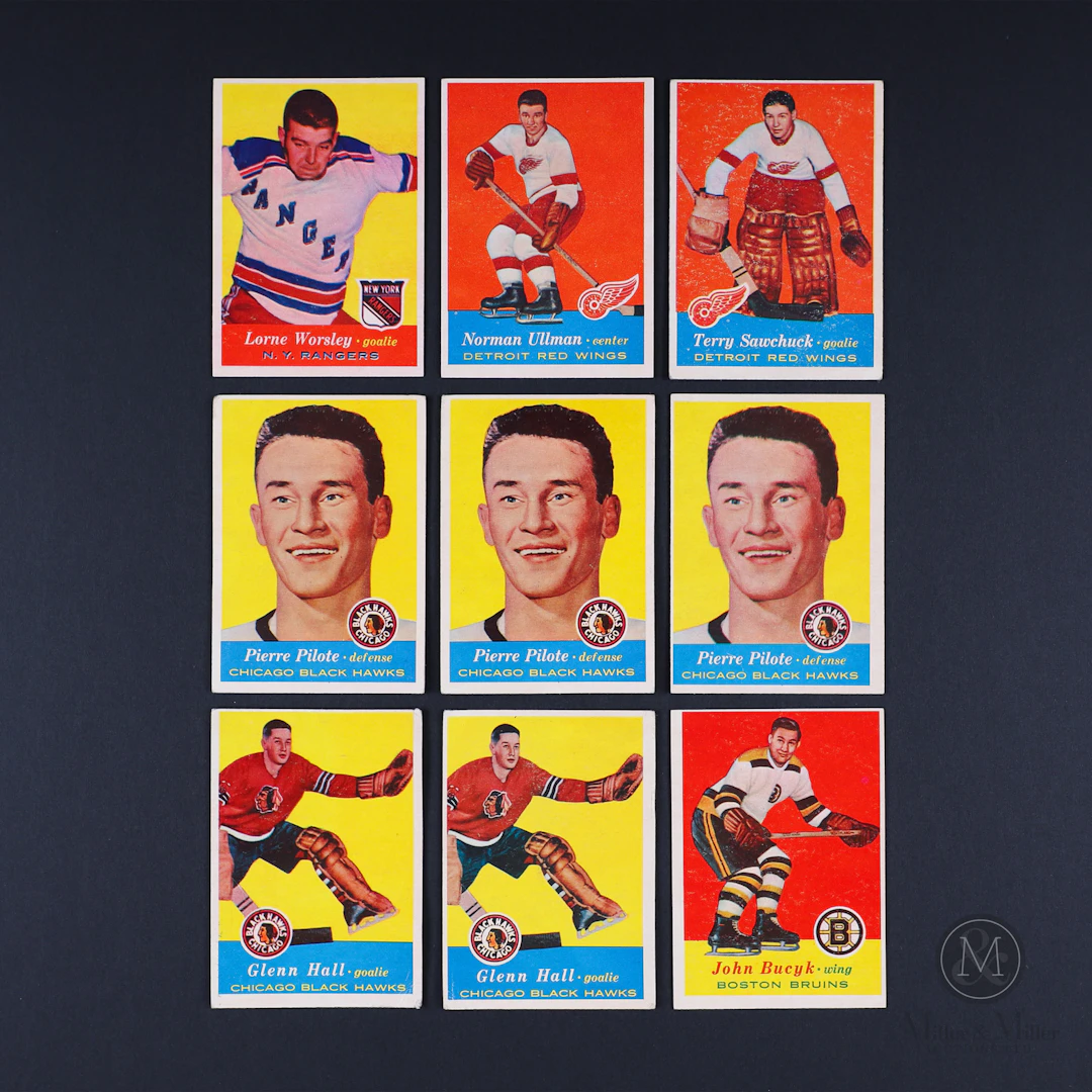 1957 Topps Hockey Partial Set (52/66) w/ Duplicates (30)