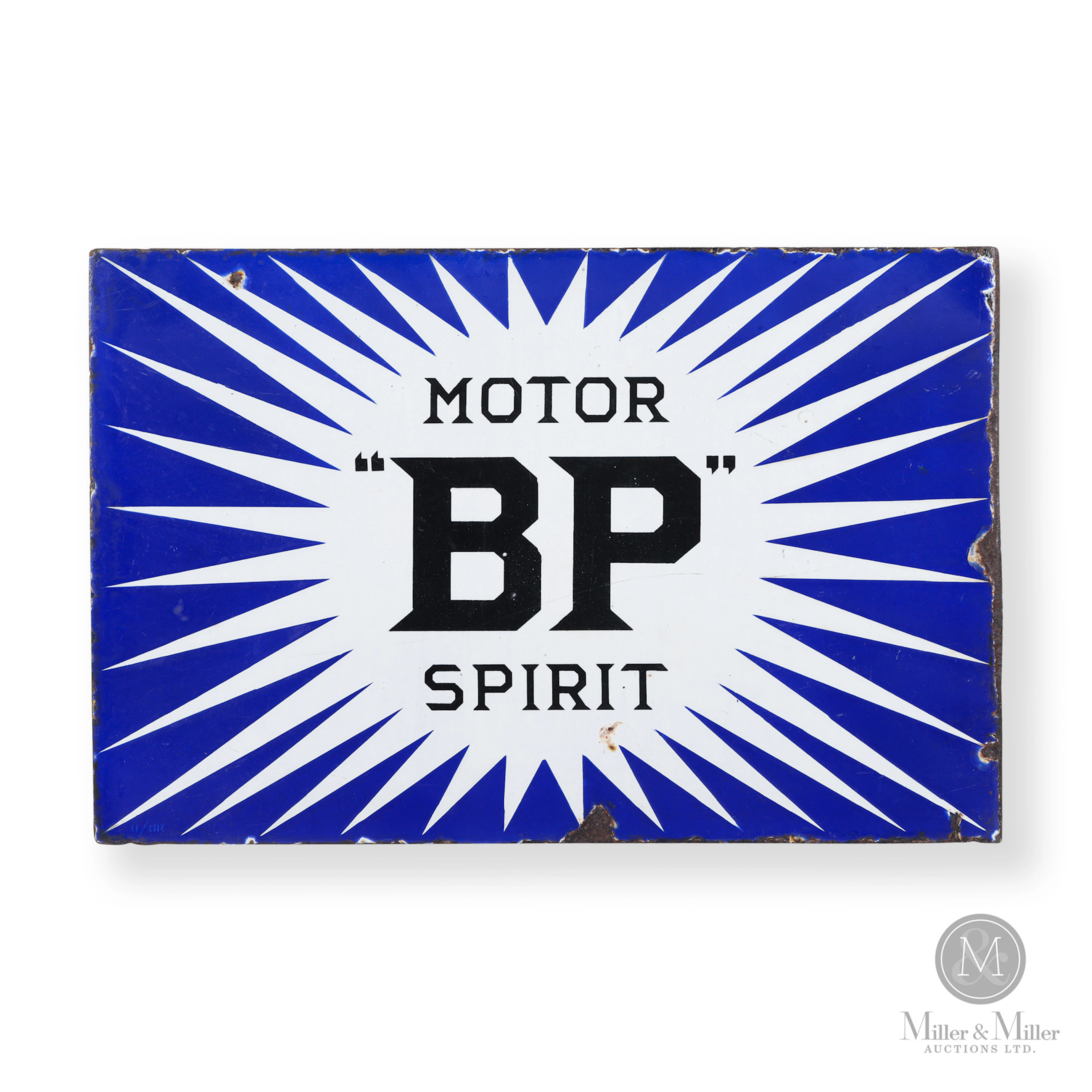British Petroleum Motor Spirit Flange Sign