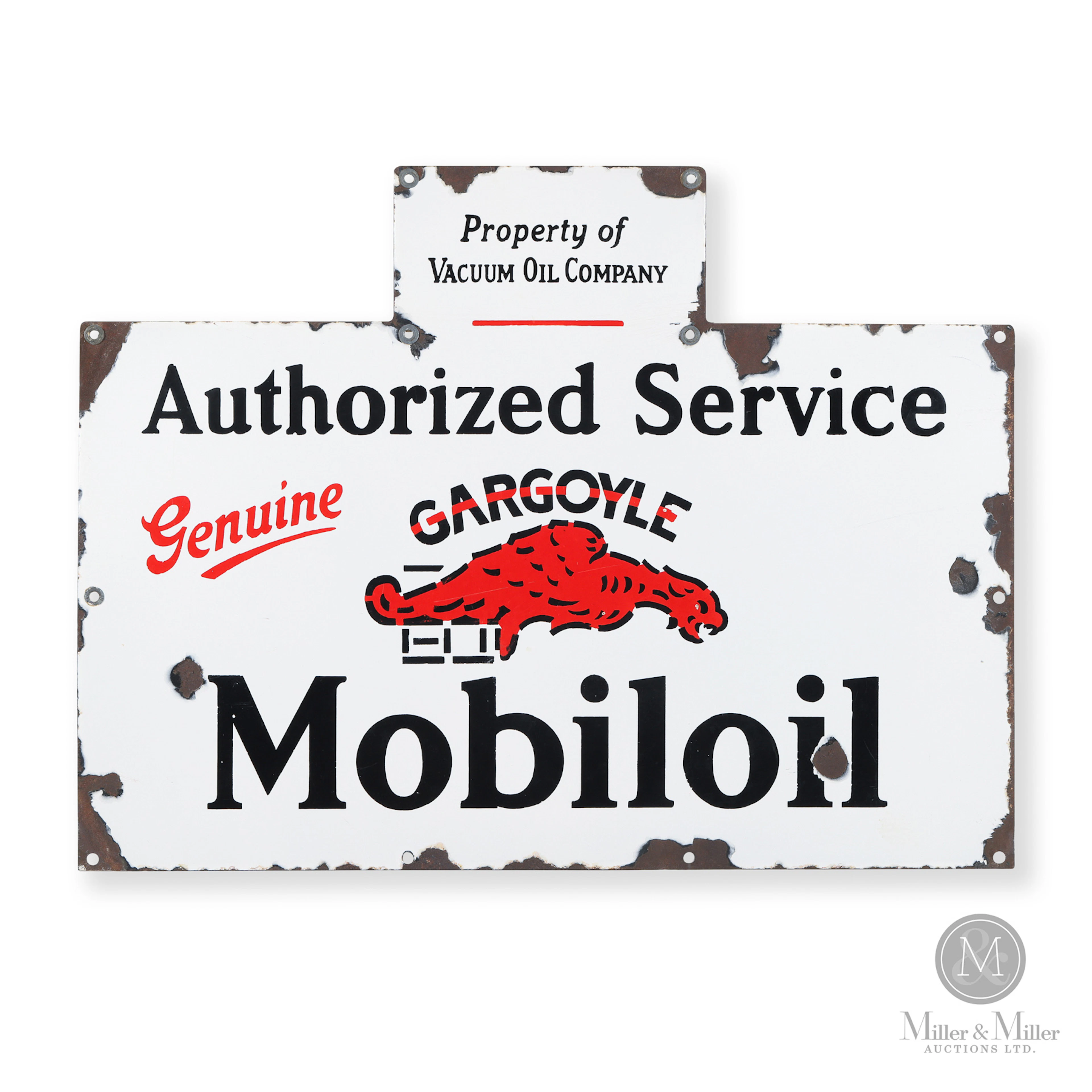 Gargoyle Mobiloil Rack Sign