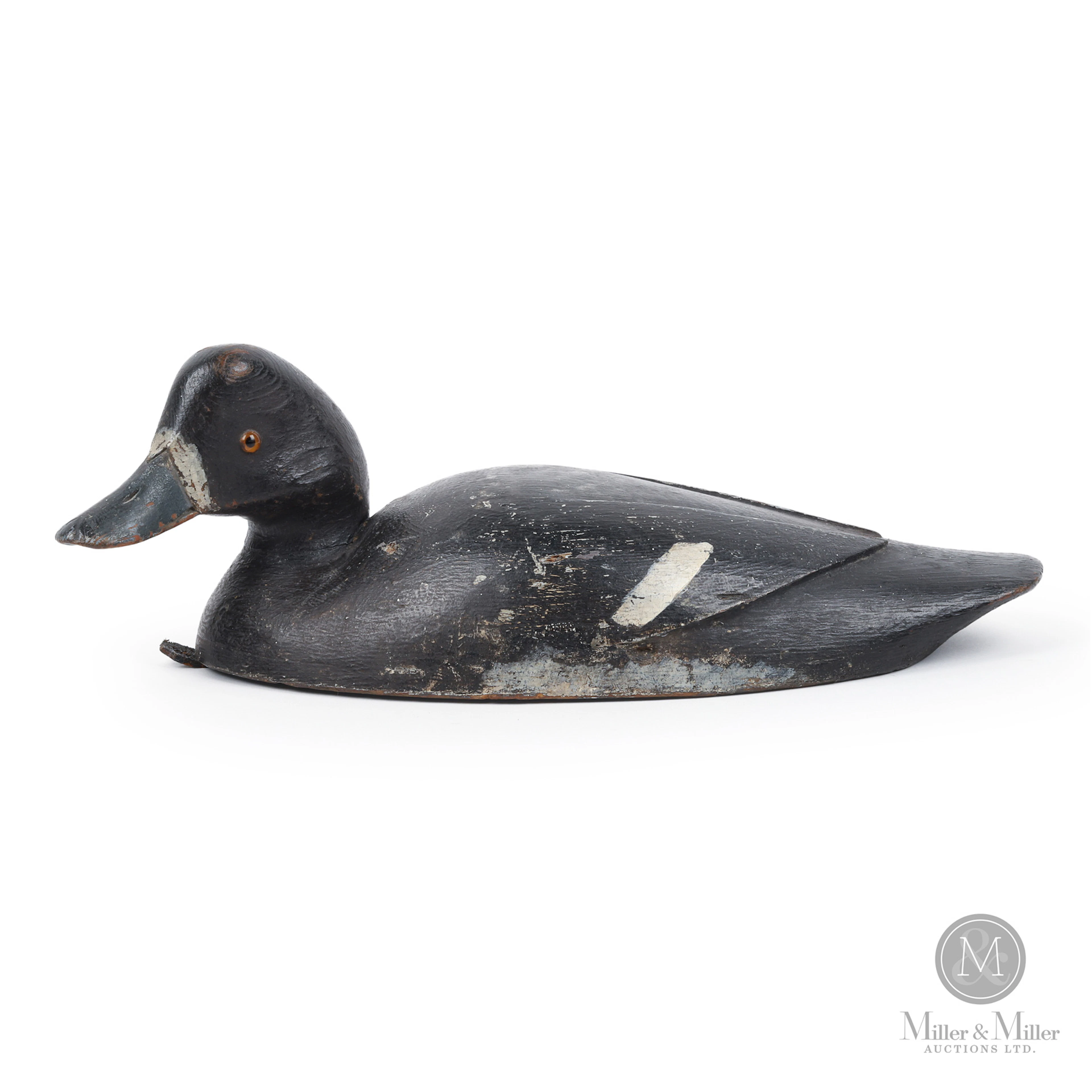Early Nichol Turned Head Bluebill Hen Hollow Decoy