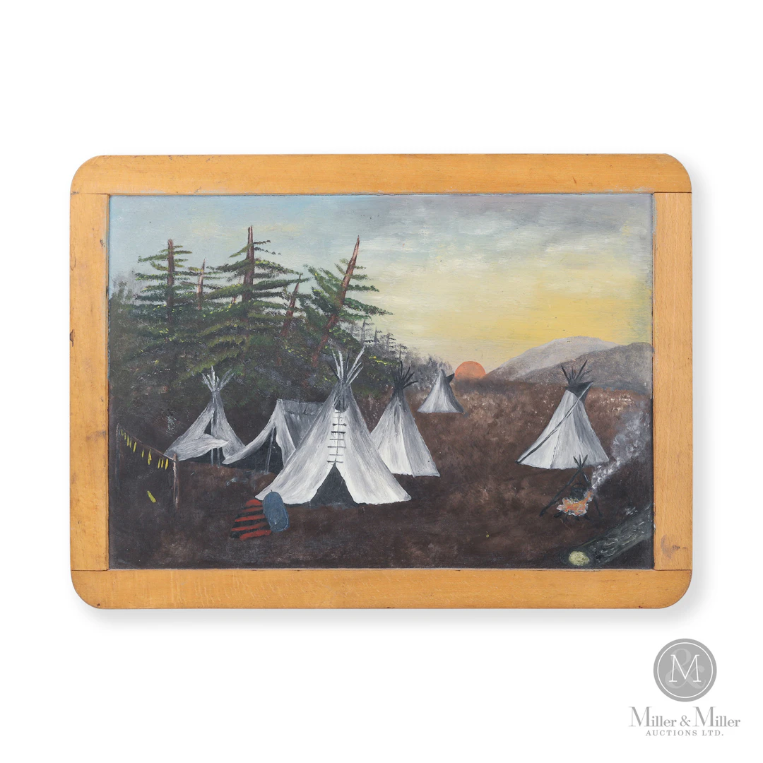 Brant County Native Encampment On Slate