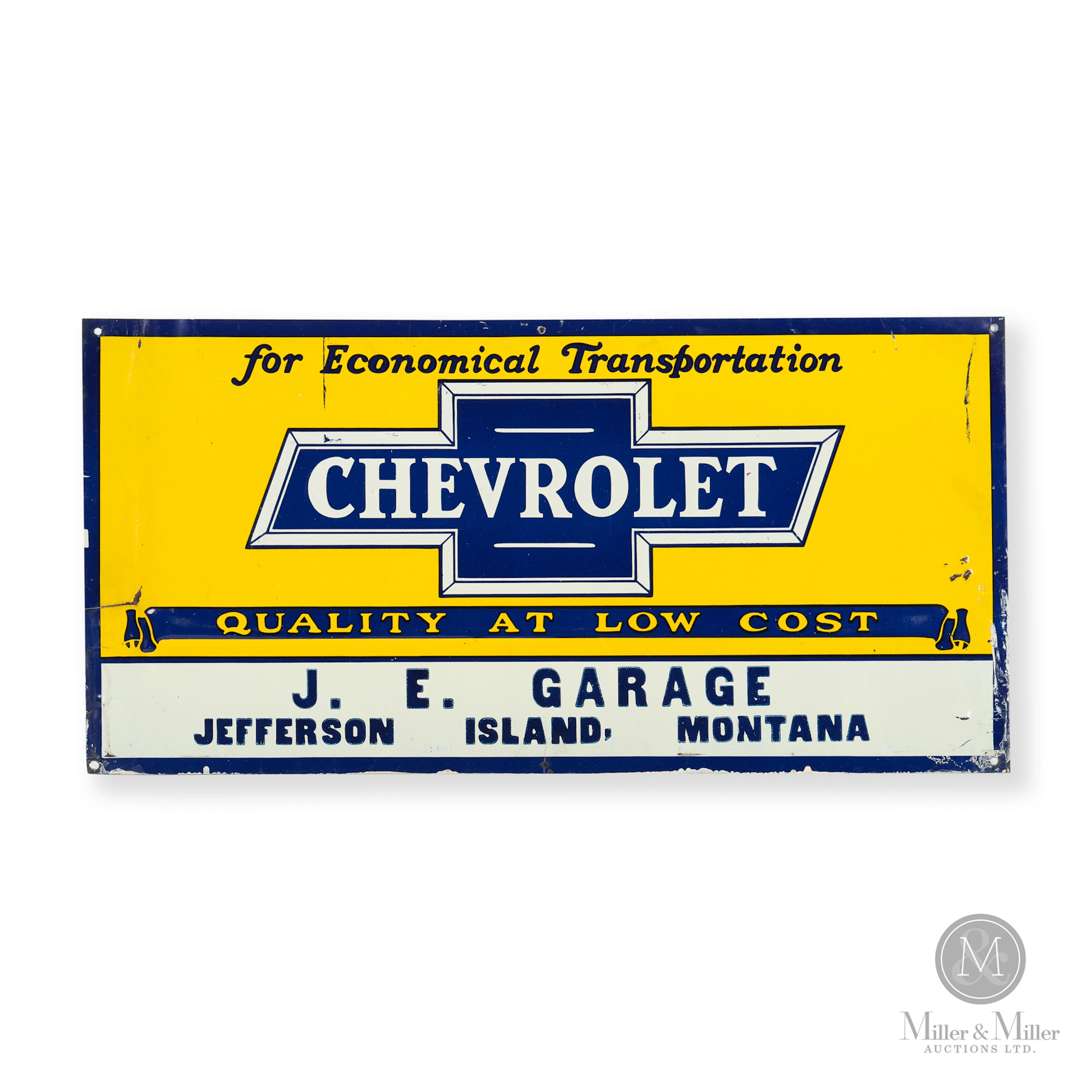 Chevrolet J. E. Garage Sign