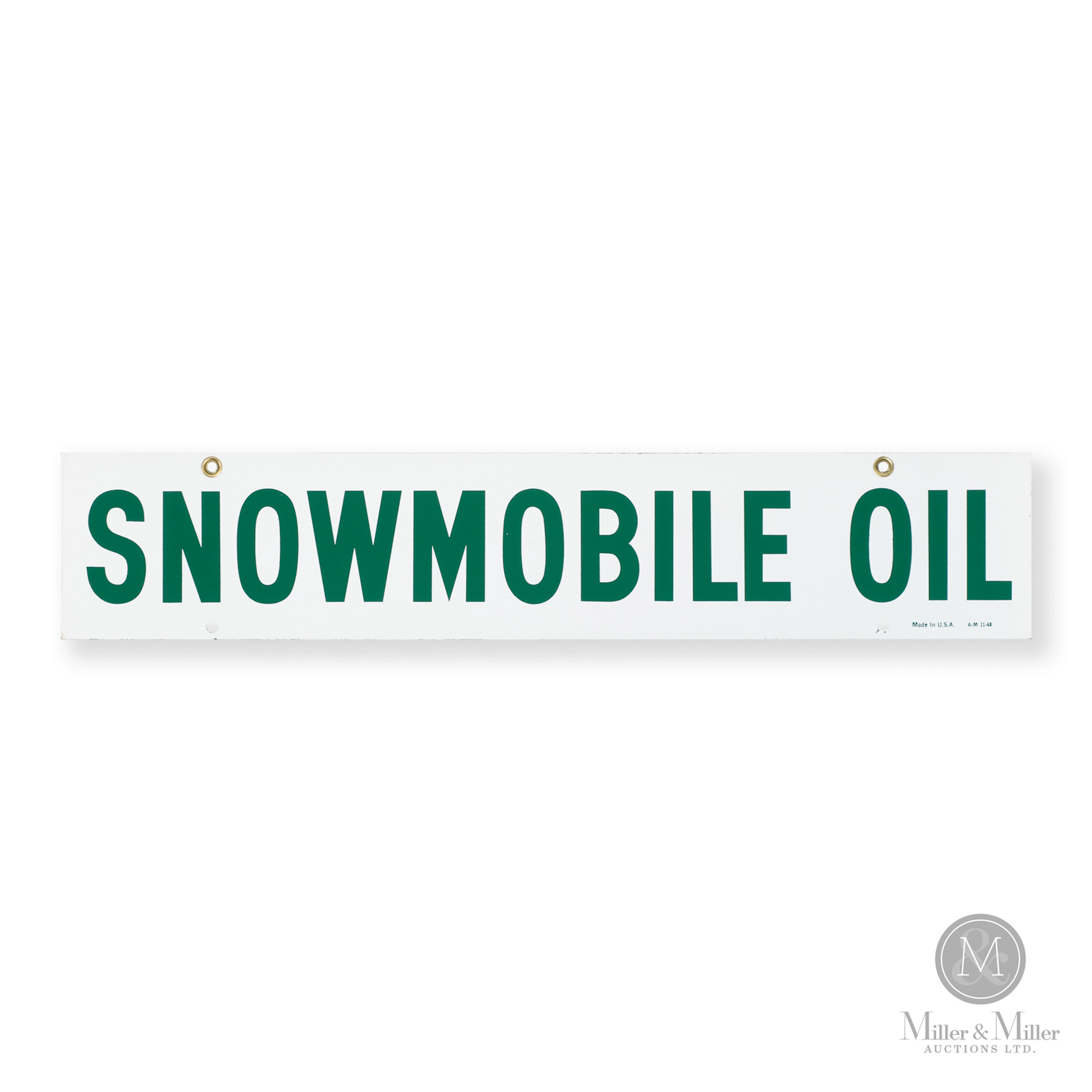Quaker Snowmobile Oil Rack Sign
