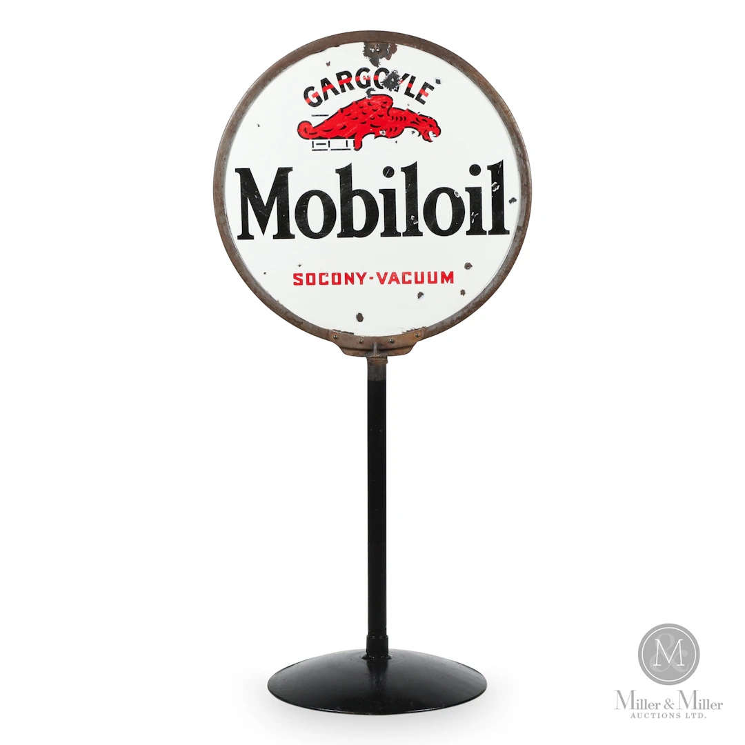 Gargoyle Mobiloil Curb Sign