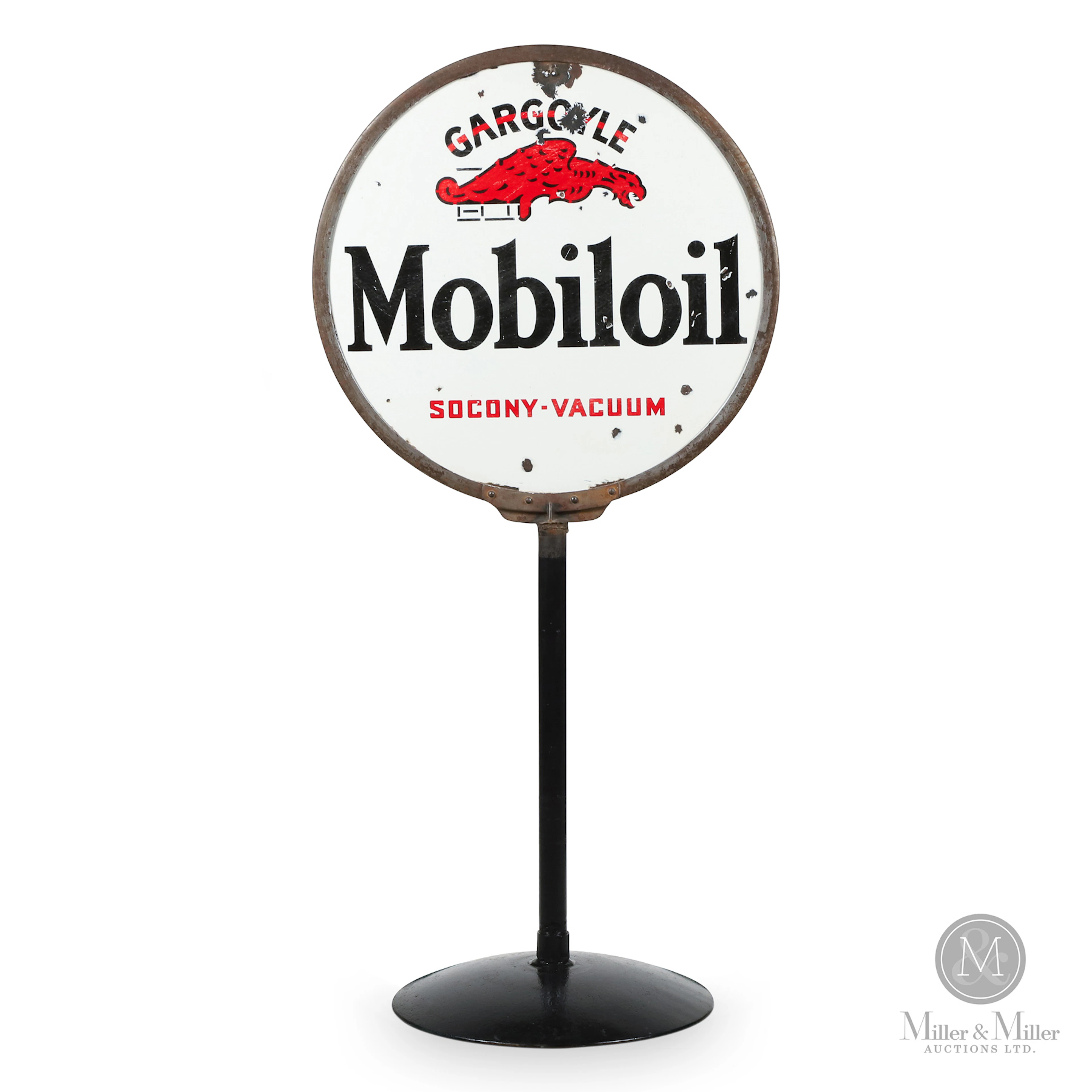 Gargoyle Mobiloil Curb Sign