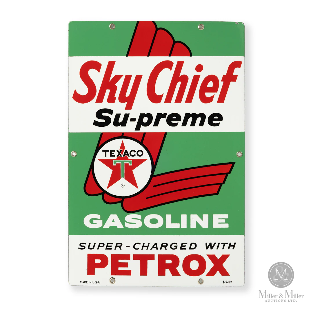 Texaco Sky Chief Supreme Pump Sign