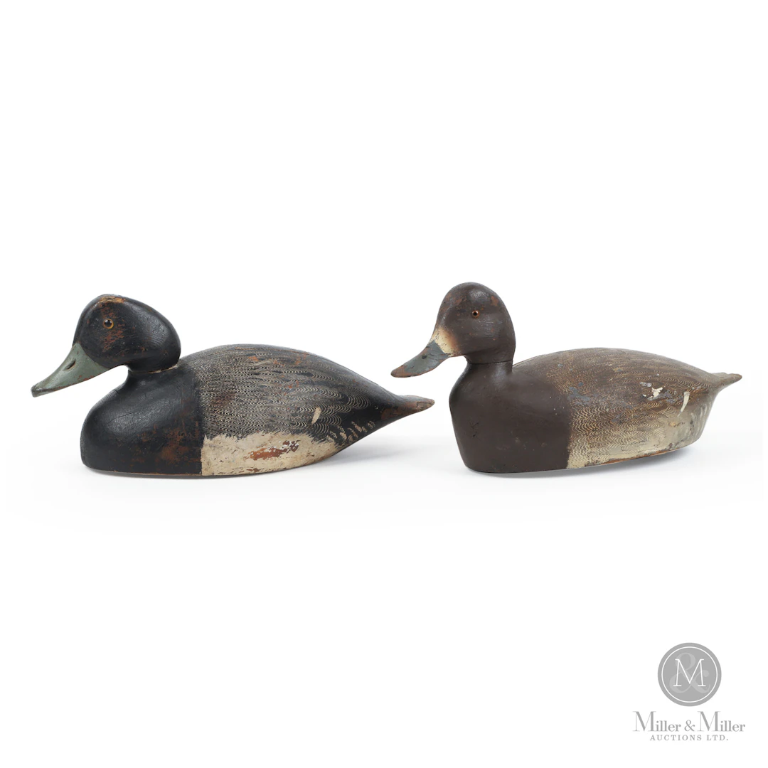 Pair of Unnown Bluebill Decoys
