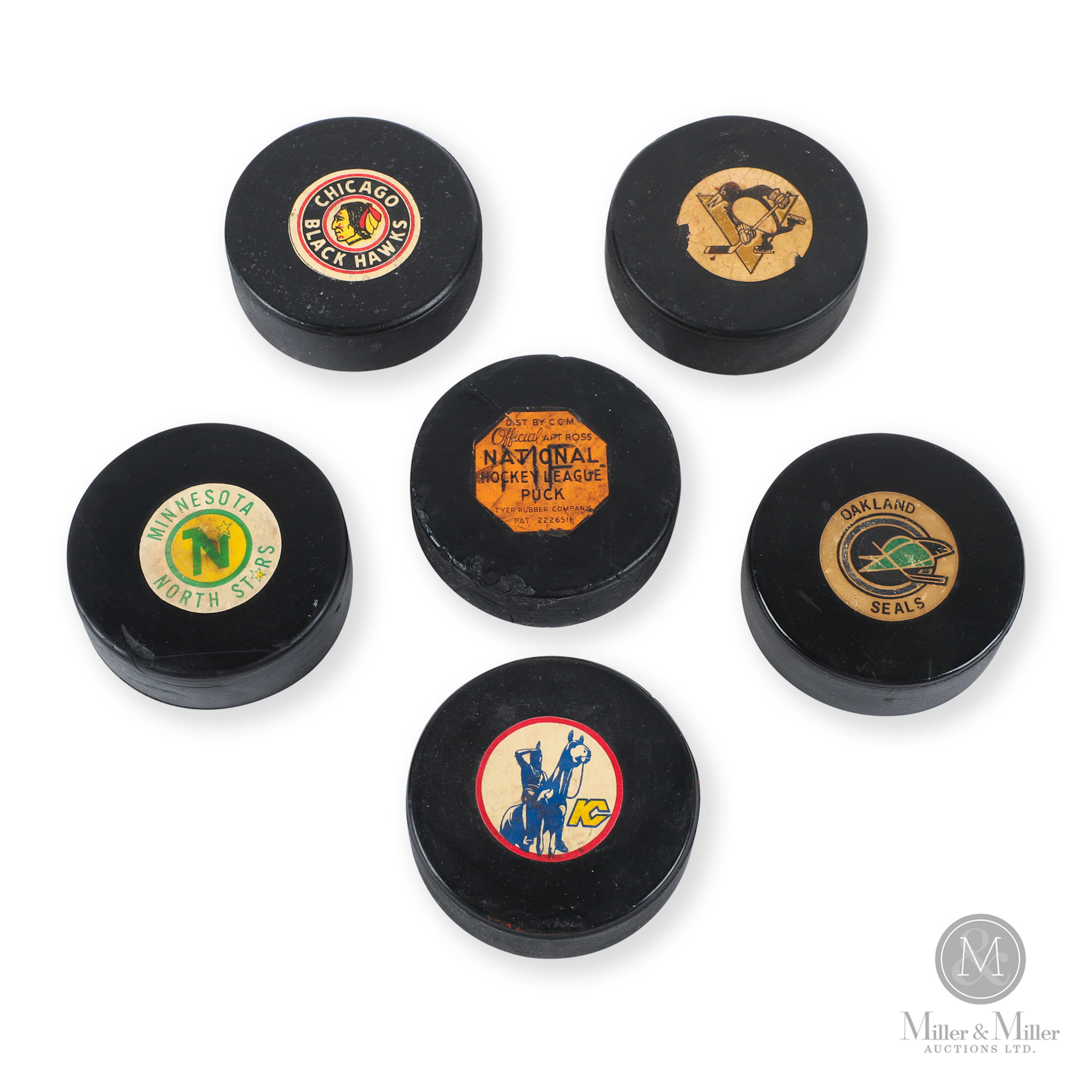 1962-83 NHL Game Used Pucks (6)