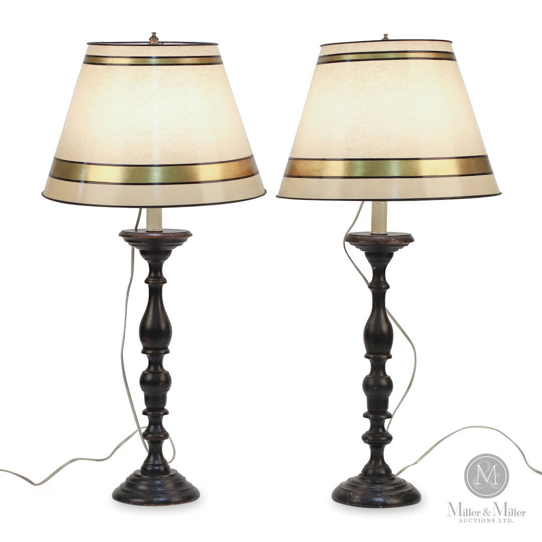Chandeliers Louis XIII noir / Louis XIII Candlestick Lamps