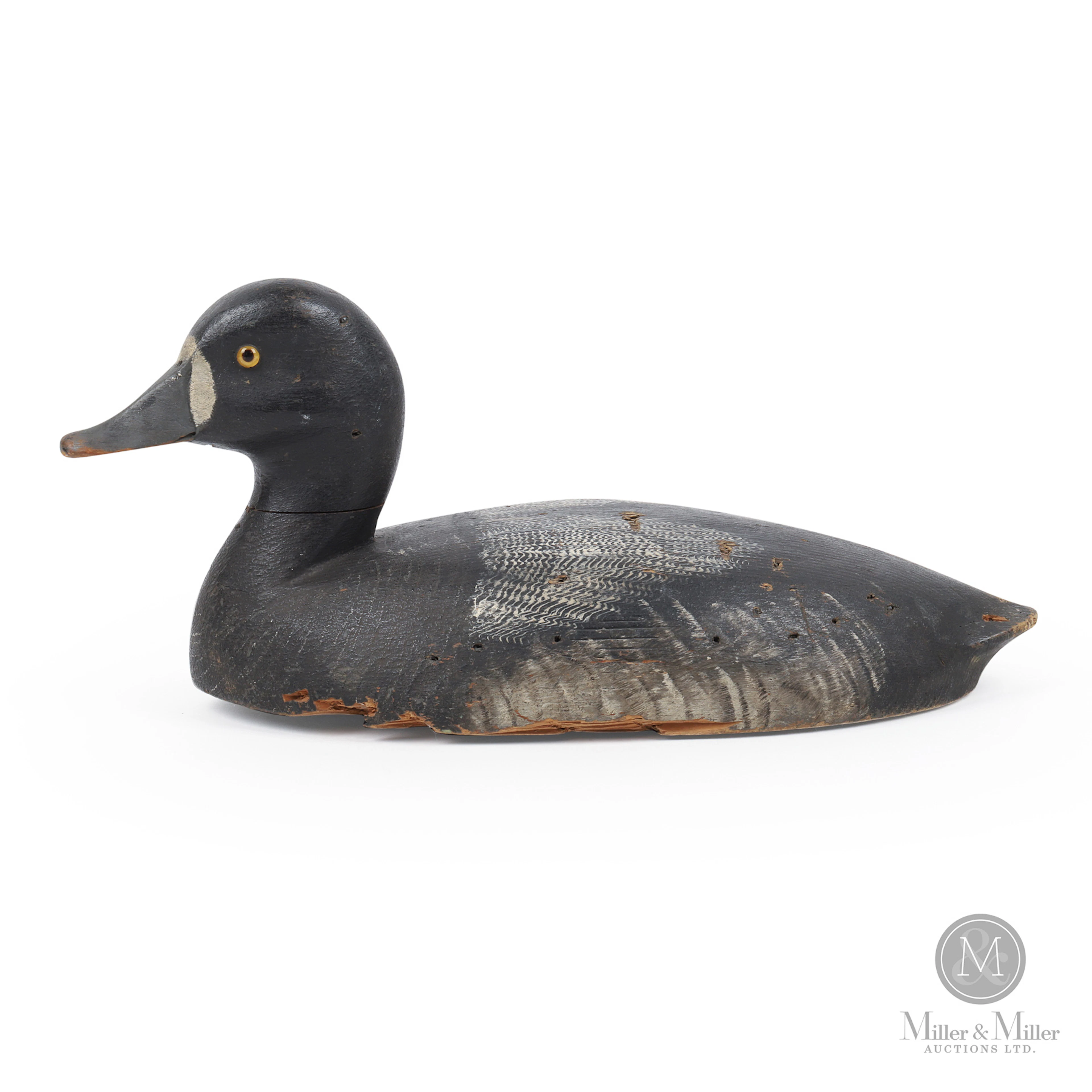 John R. Wells (JRW) Bluebill Immature Drake Decoy