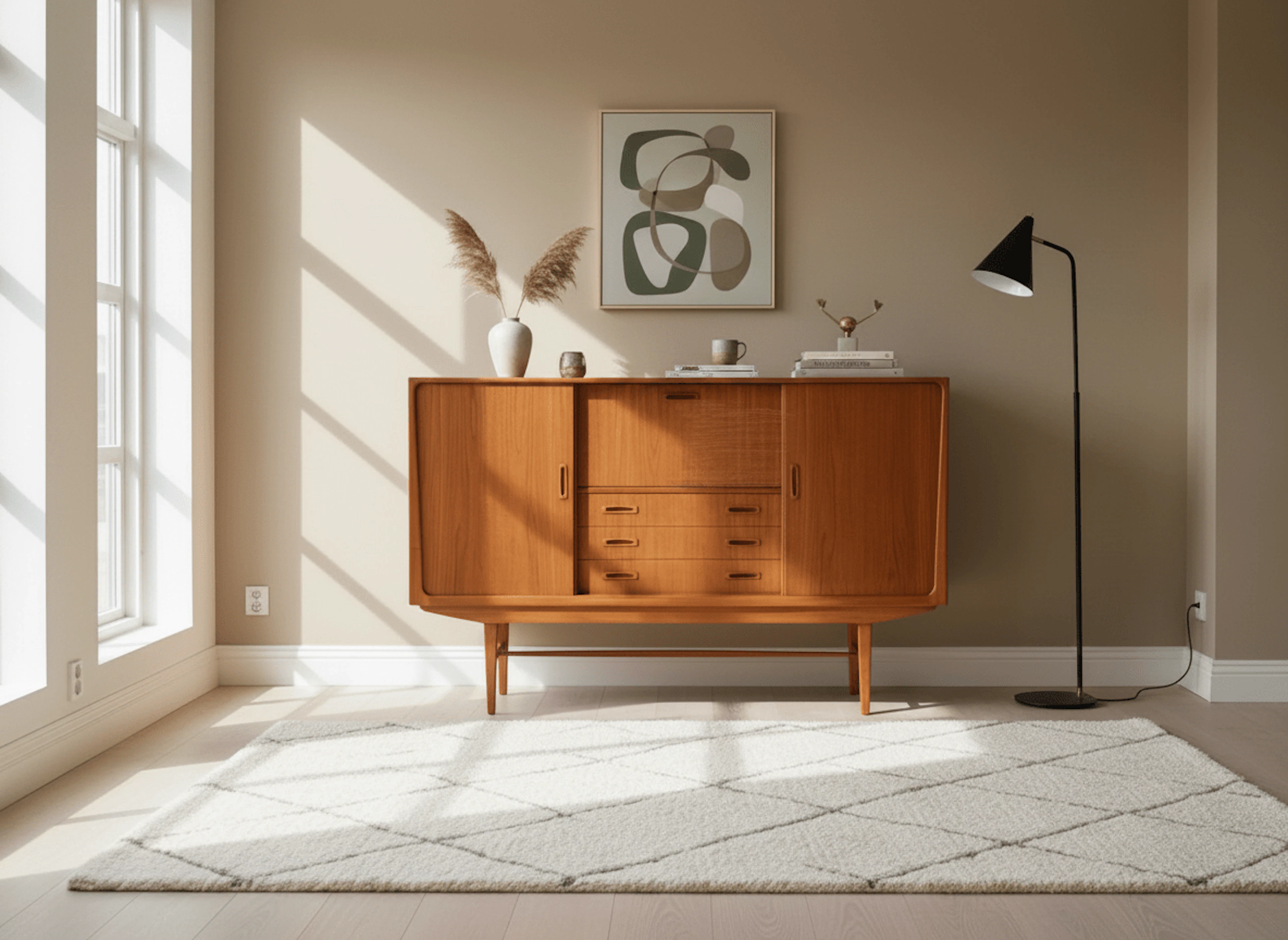 Clausen & Son danskt skåp i teak. 180x45x115 cm