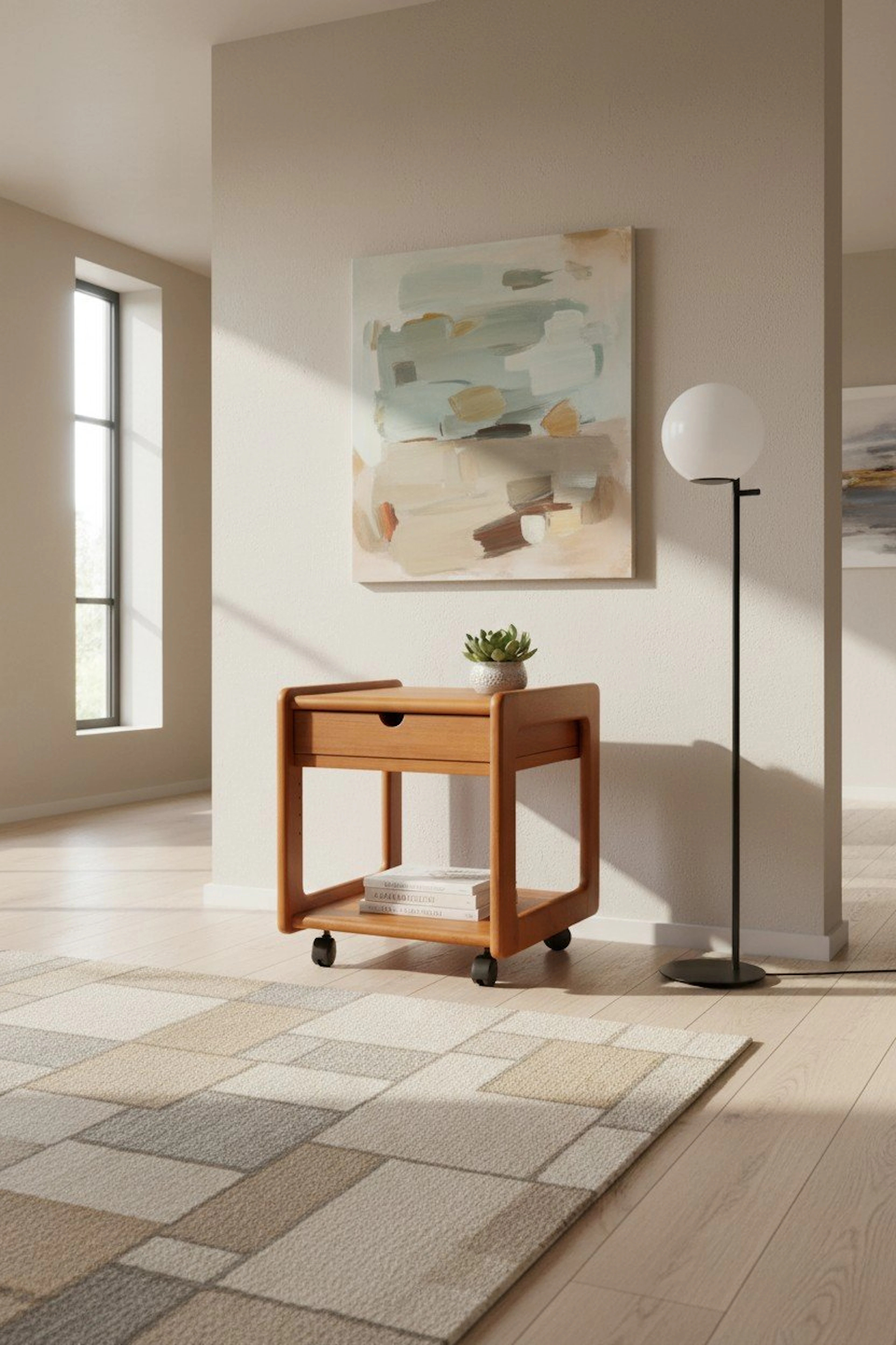 Danskt nattduksbord/sidobord i teak från Dyrlund