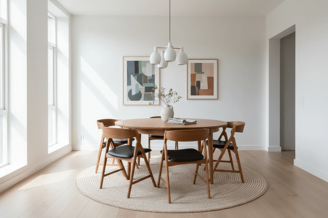 Henning Kjærnulf stol modell 71 i teak, ek och skinn. 49 cm bred