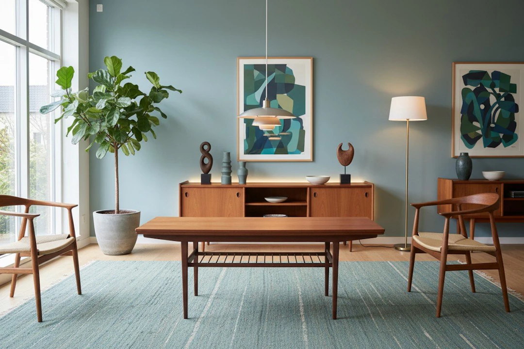 Höj och sänkbart soffbord/matbord i teak Kai Kristiansen för Vildbjerg Danmark