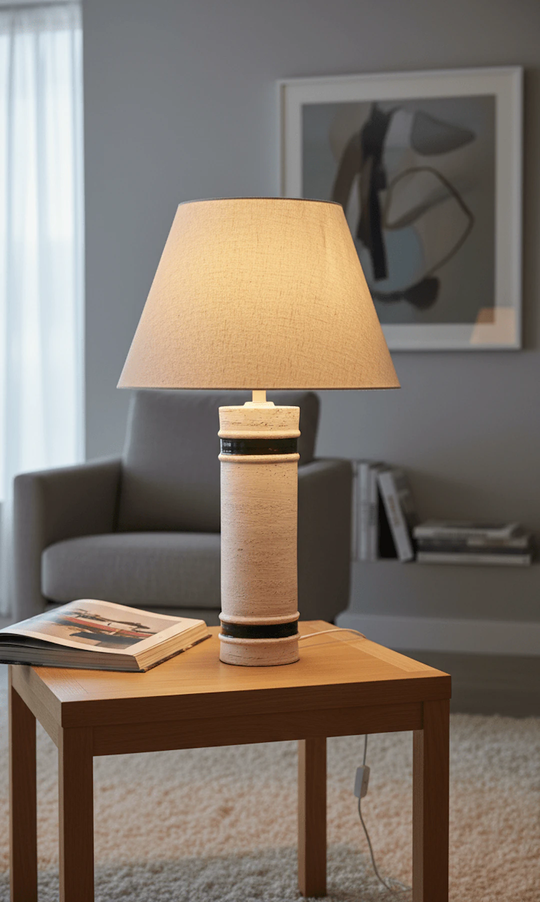 Bitossi och Bergboms lampfot i keramik. 46 cm hög. Reserverad
