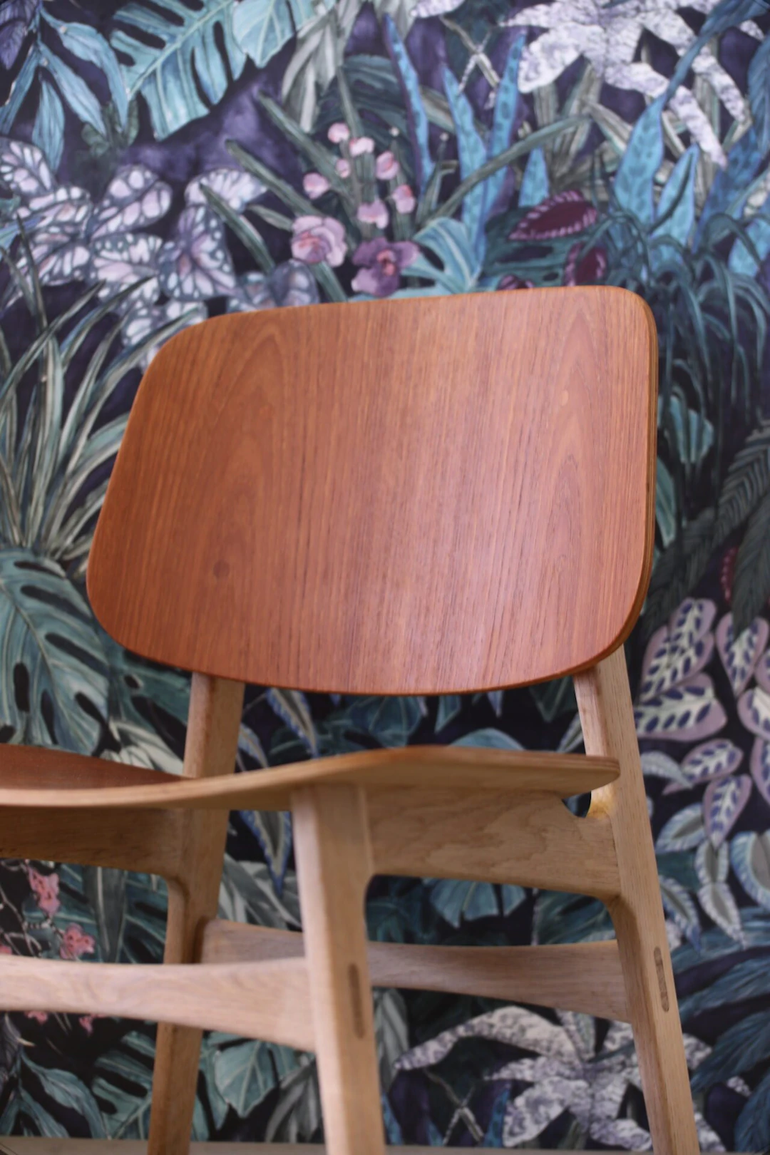 Børge Mogensen stol 155 i teak samt ek. 50 cm bred