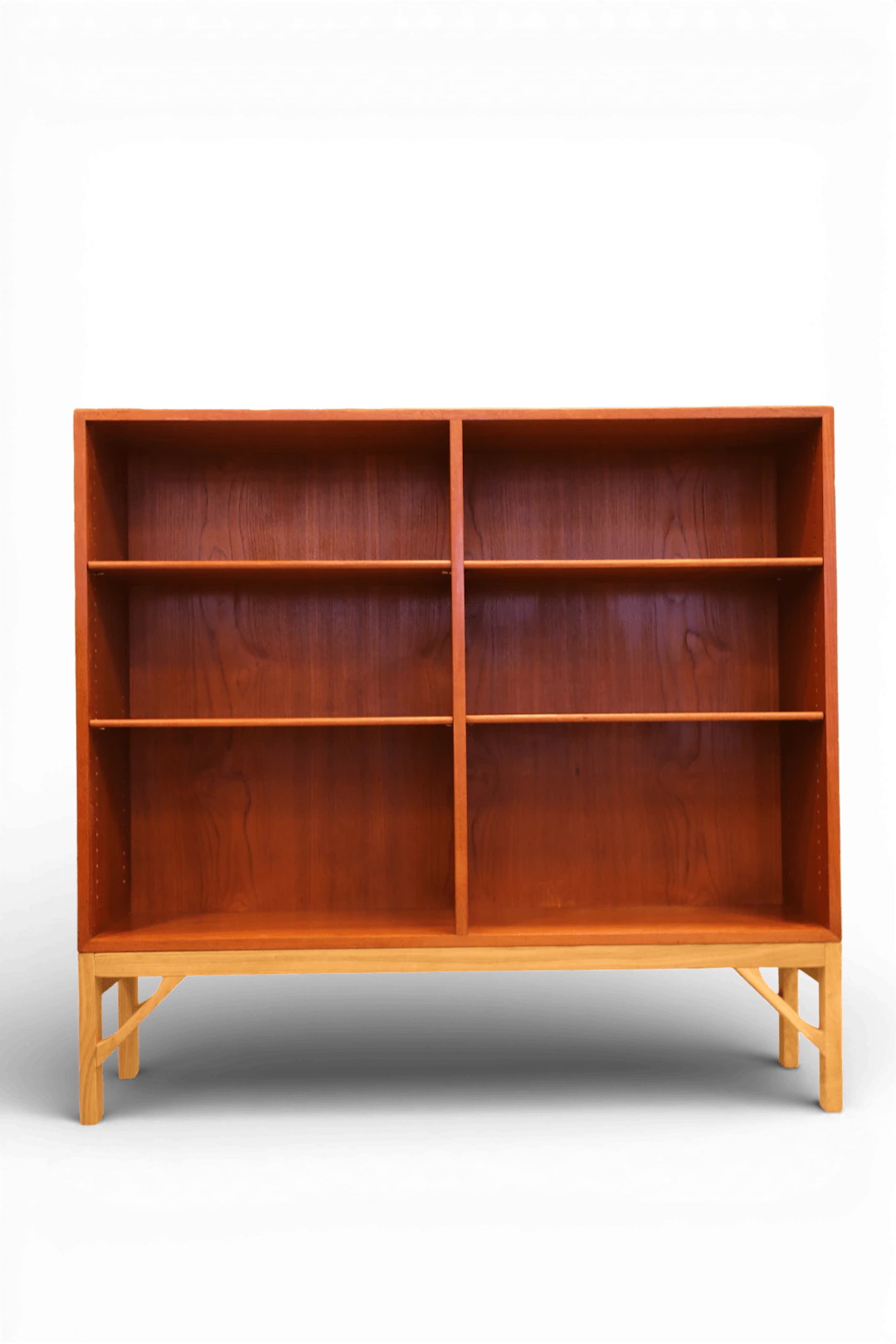 Børge Mogensen FDB dansk bokhylla i teak. 122x26x114 cm