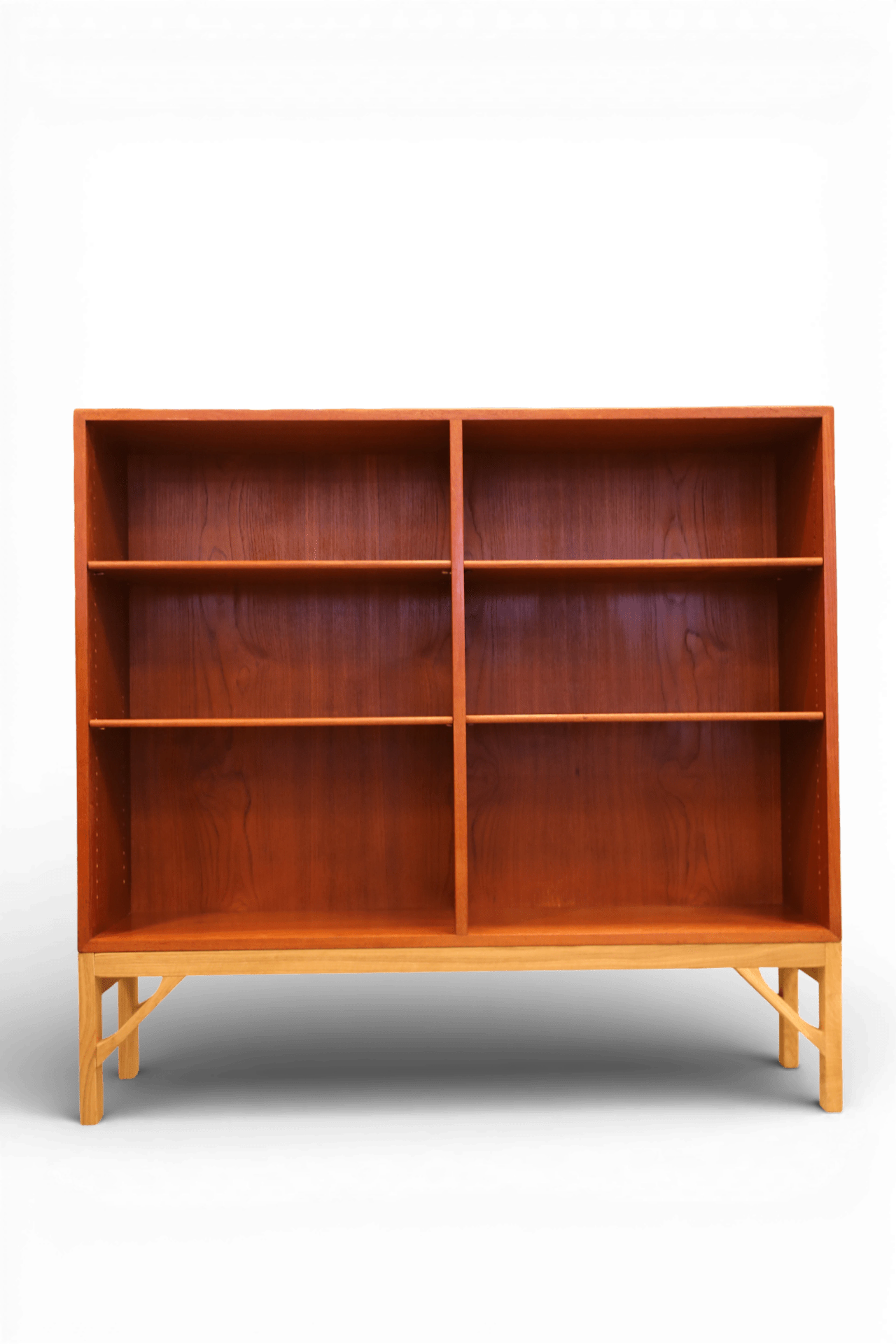 Børge Mogensen FDB dansk bokhylla i teak. 122x26x114 cm