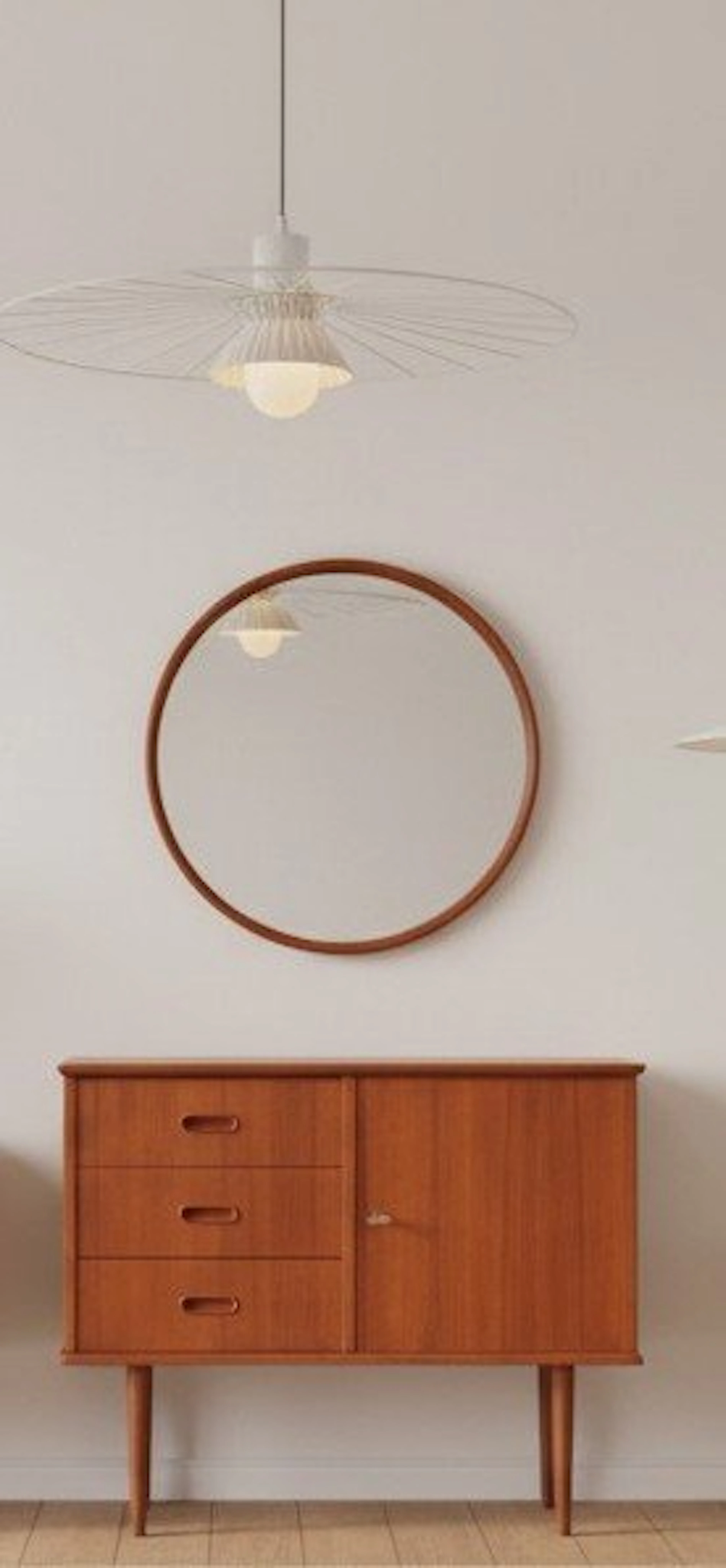 Danskt nätt skåp i teak med lådor 1960-talet. 75x32x64 cm